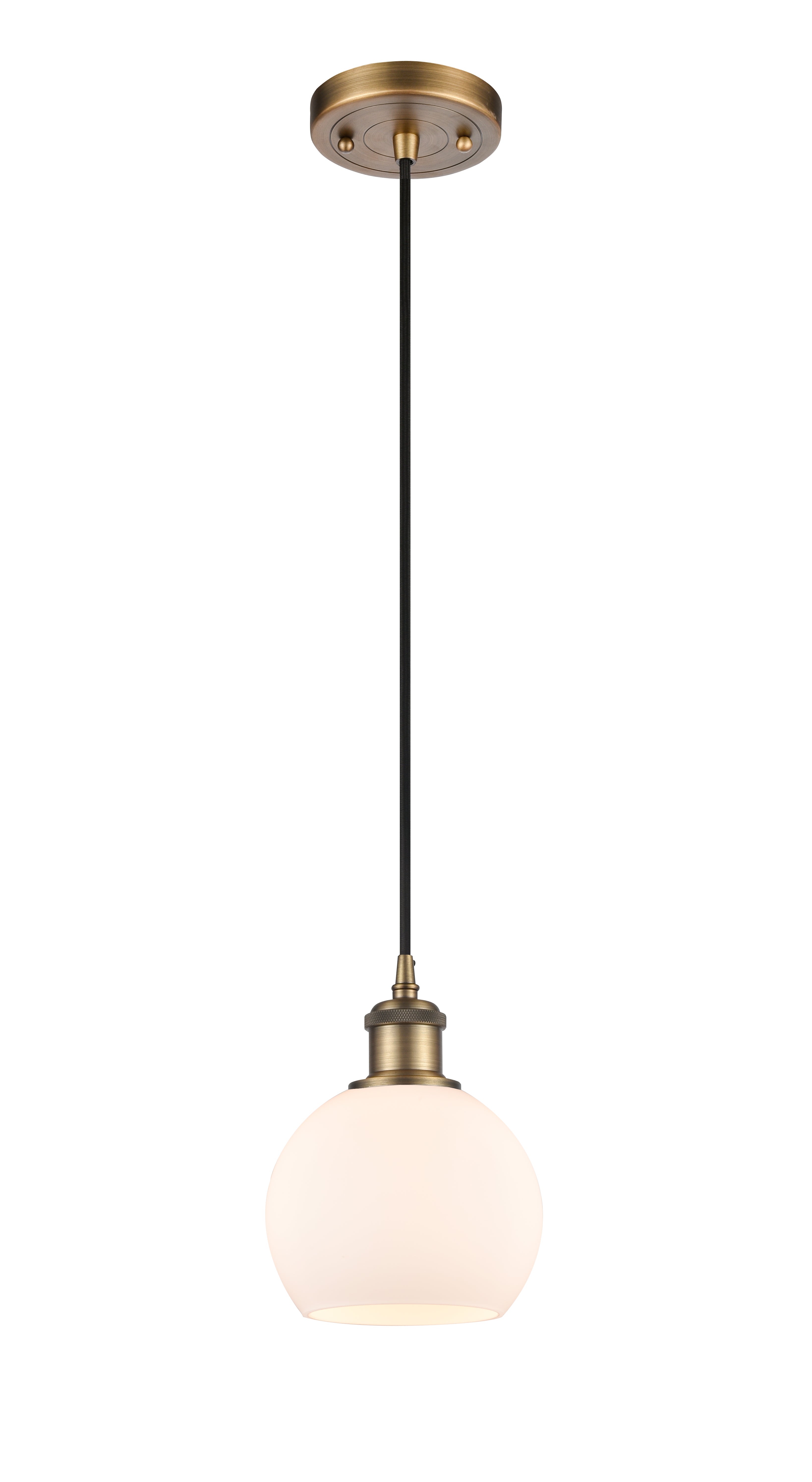 Ballston Mini Pendant Antique Brass Finish