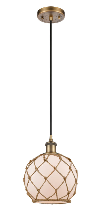Ballston Mini Pendant Antique Brass 8 Inch