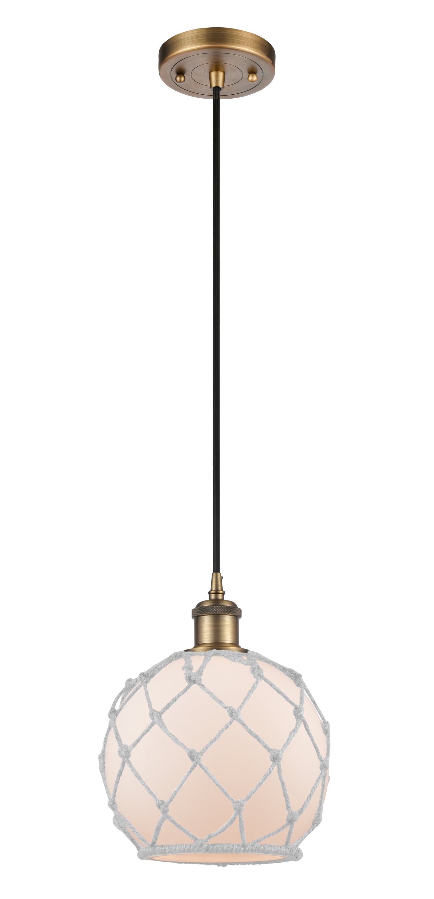 Ballston Mini Pendant Antique Brass 8 Inch