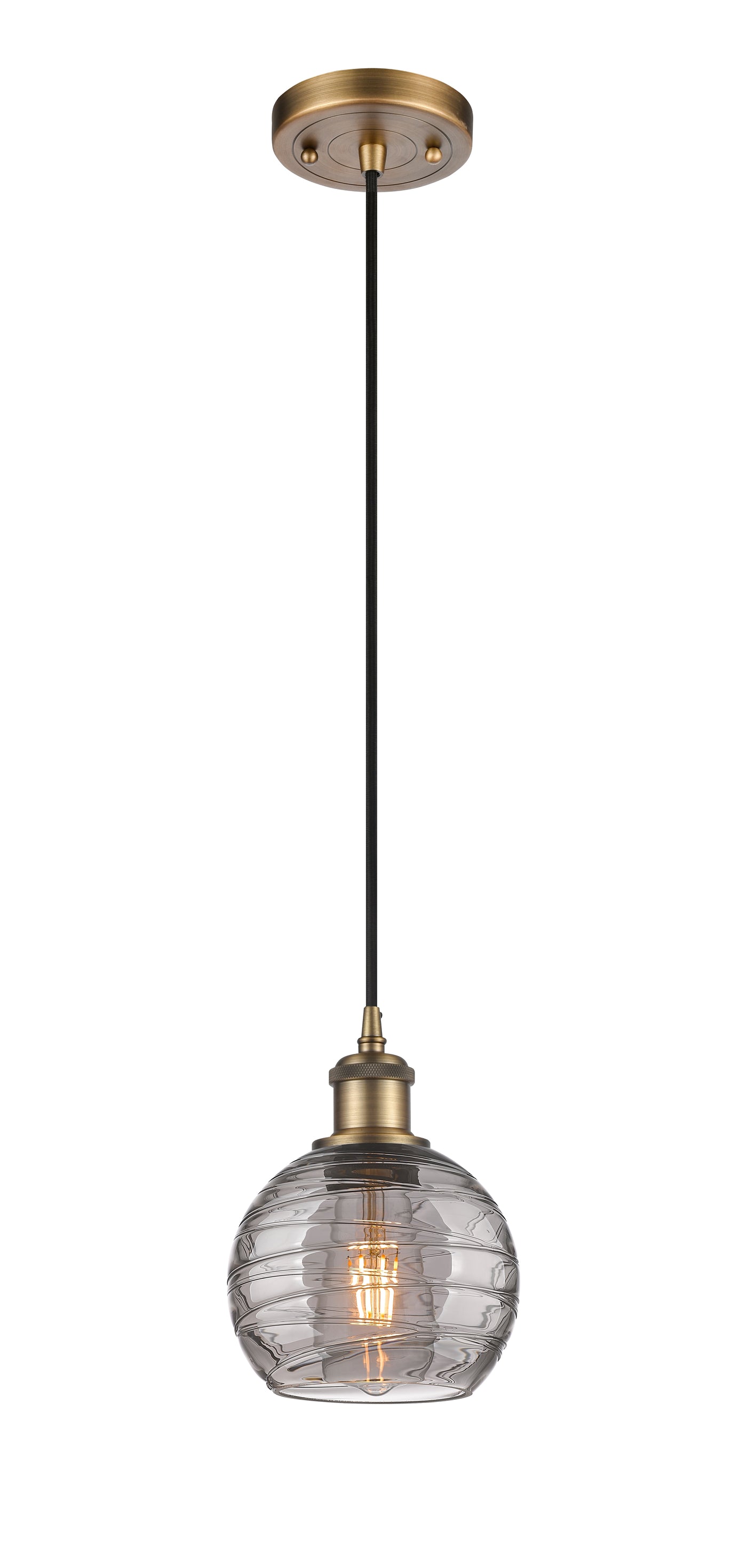 Ballston Mini Pendant Antique Brass Finish
