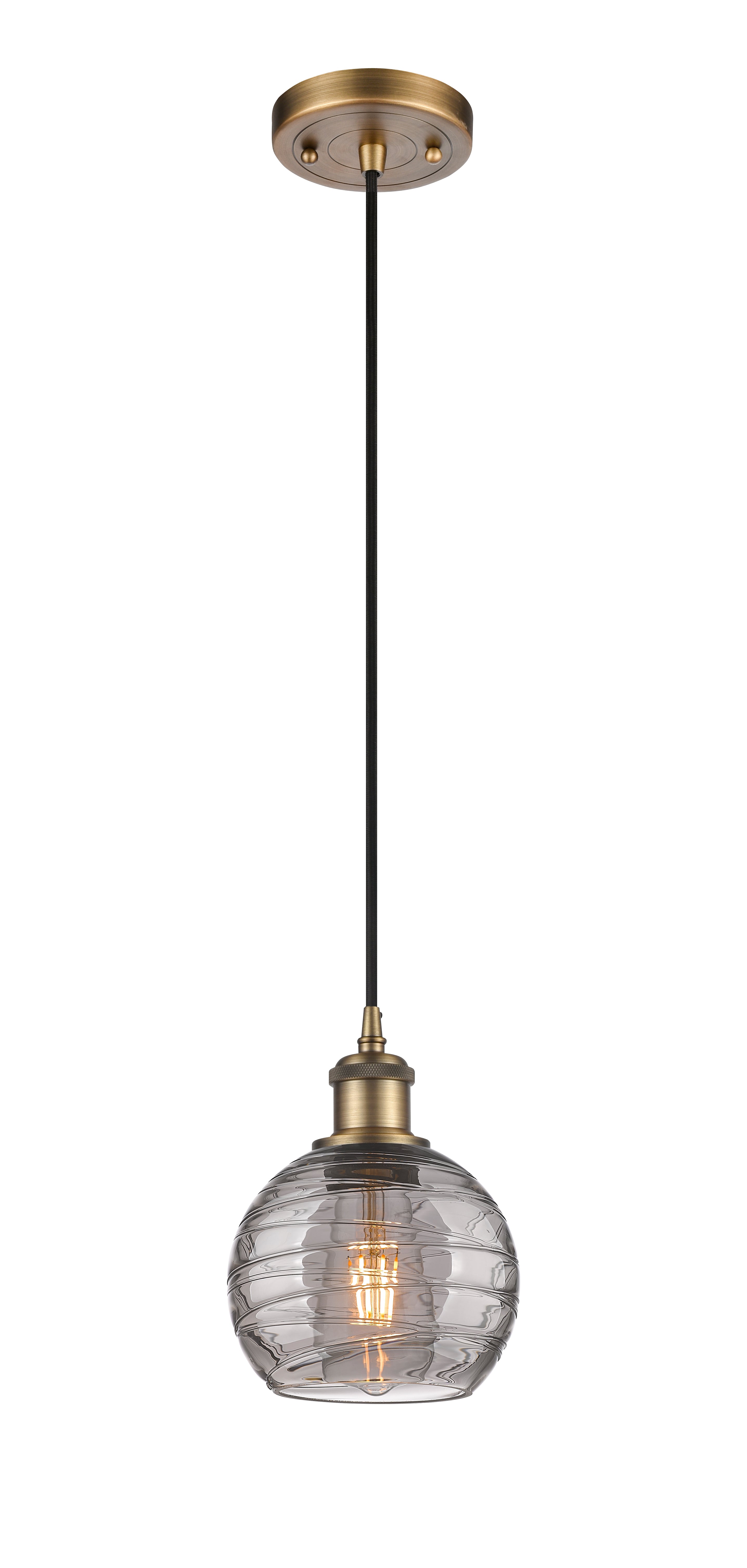 Ballston Mini Pendant Antique Brass Finish