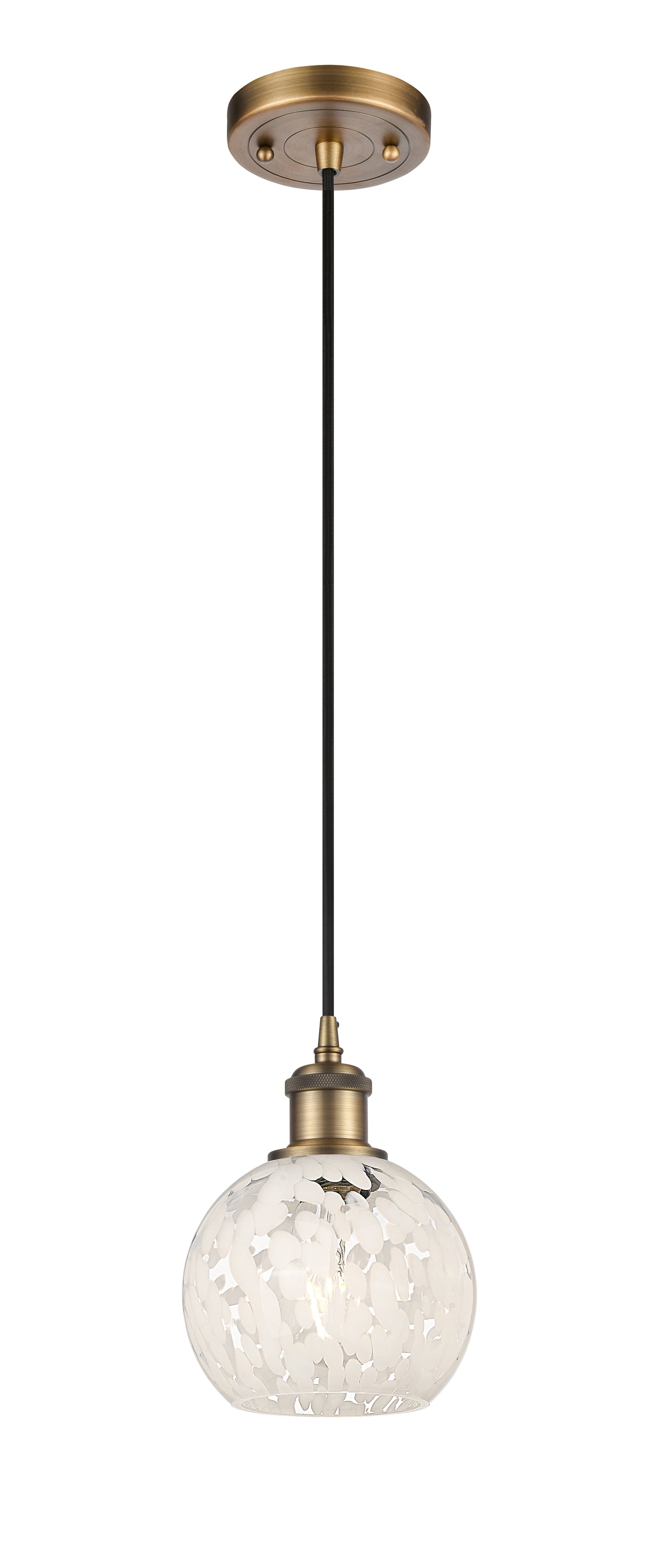 Ballston Mini Pendant Antique Brass 8 Inch