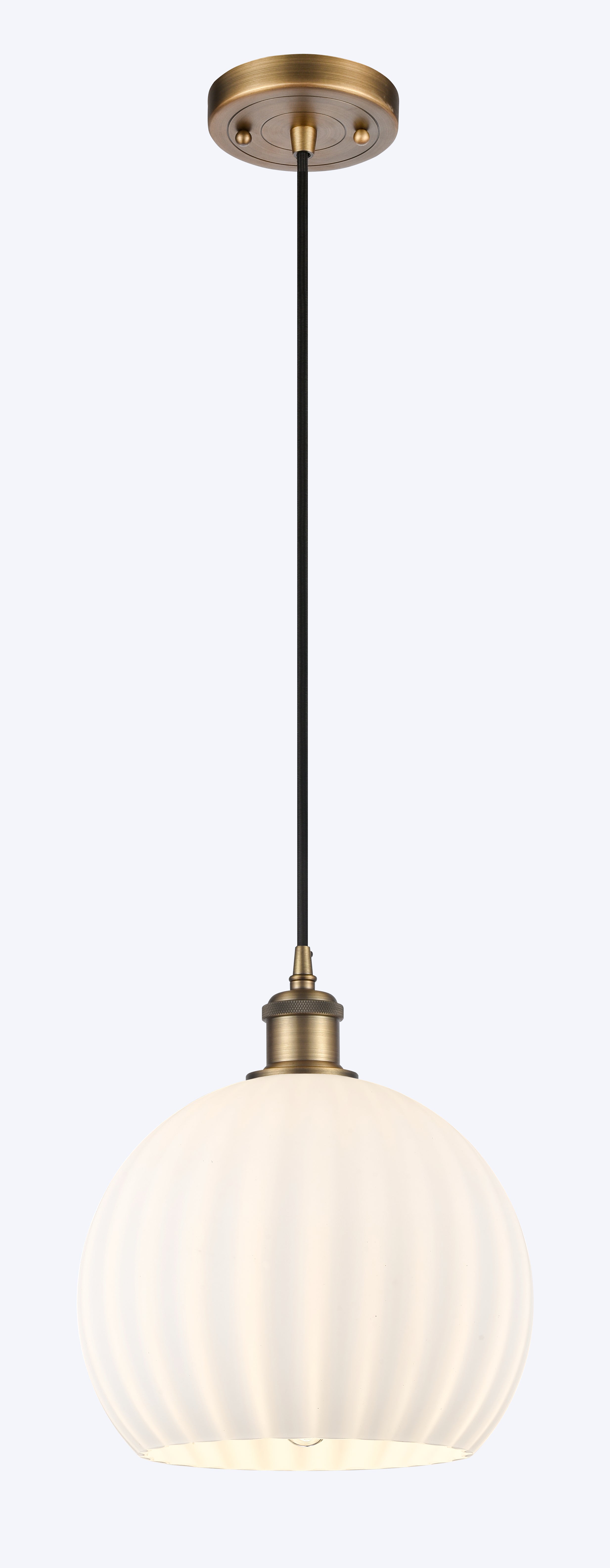 Ballston Mini Pendant Antique Brass 10 Inch