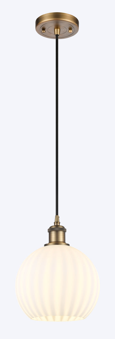Ballston Mini Pendant Antique Brass 8 Inch