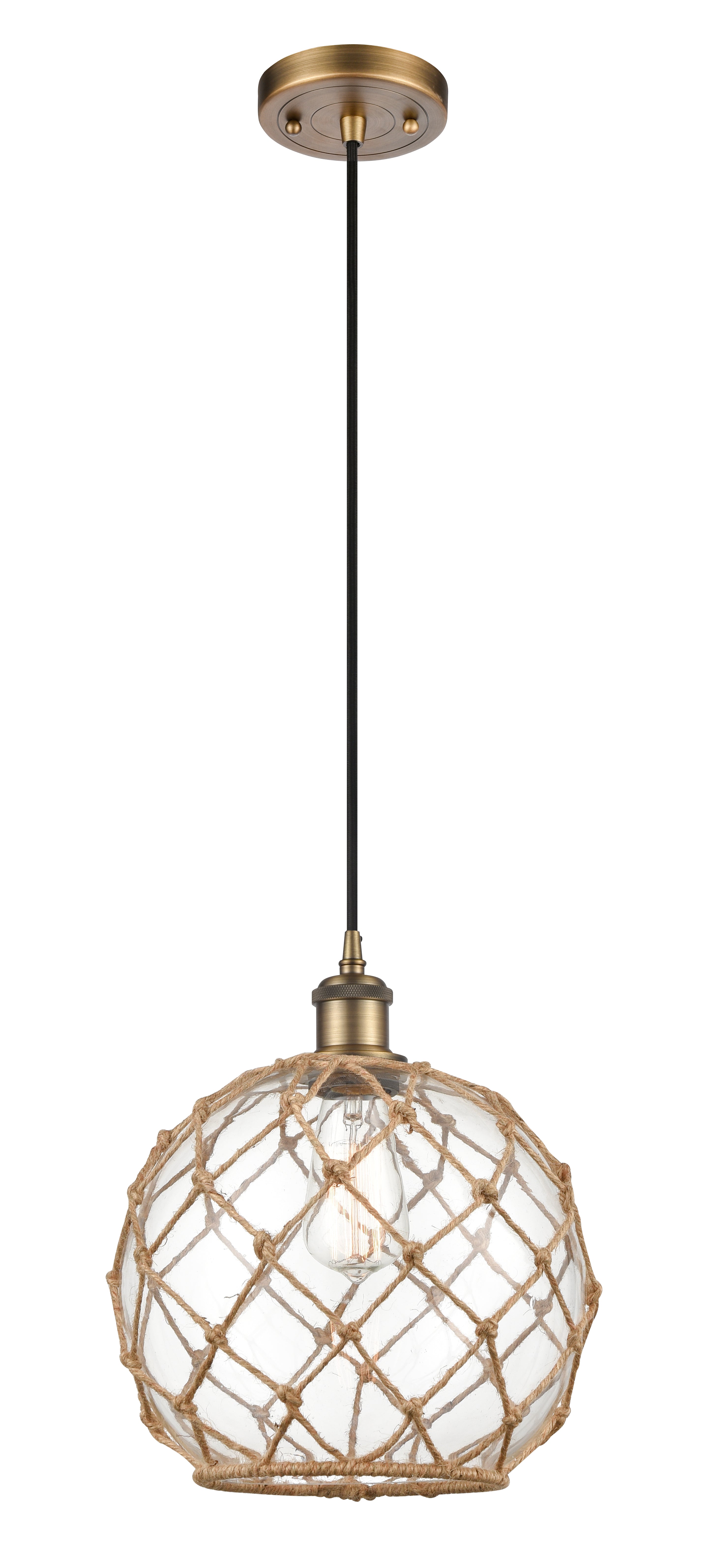 Ballston Mini Pendant Antique Brass Finish
