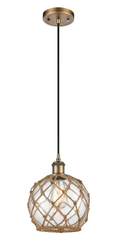 Ballston Mini Pendant Antique Brass 8 Inch