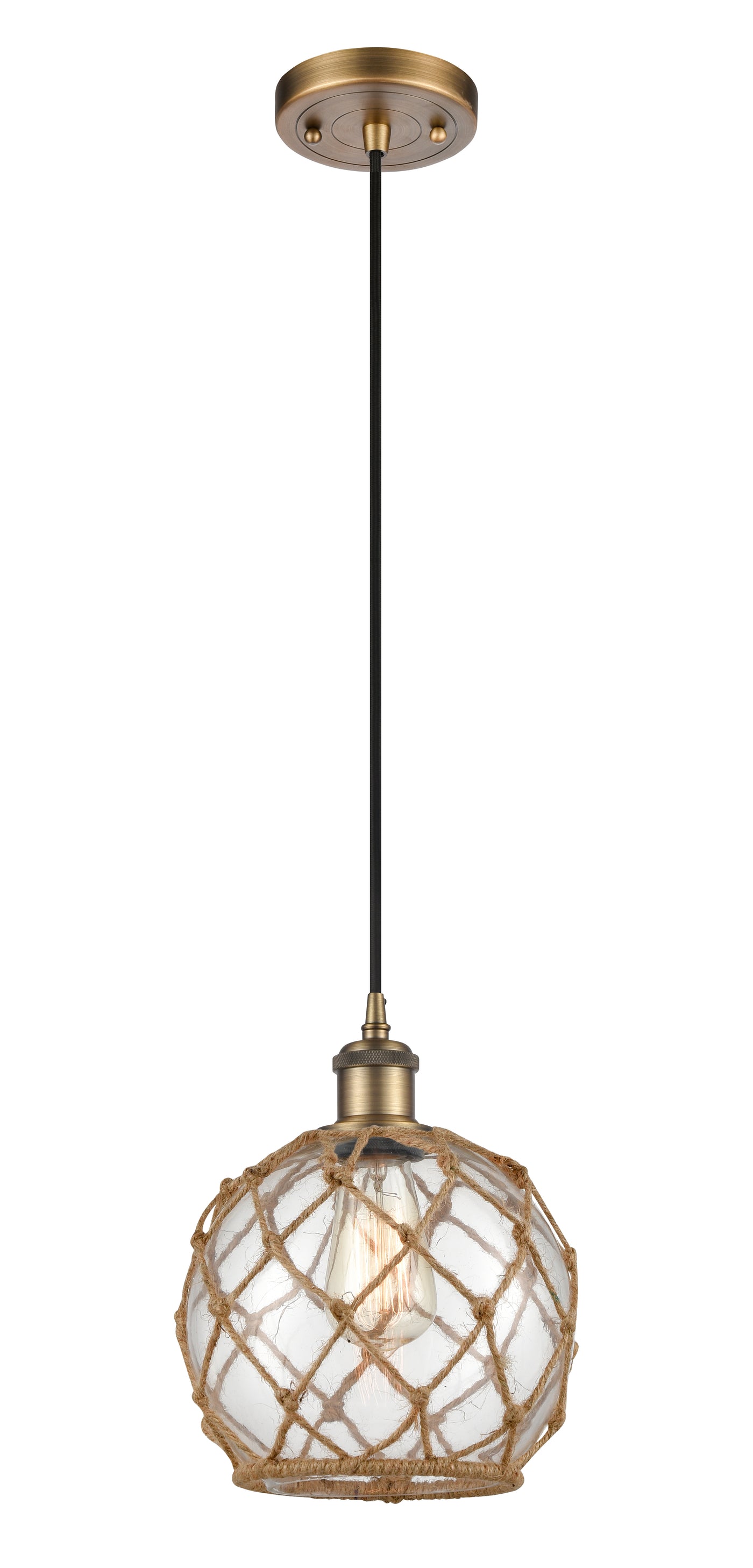 Ballston Mini Pendant Cast Brass 8 Inch