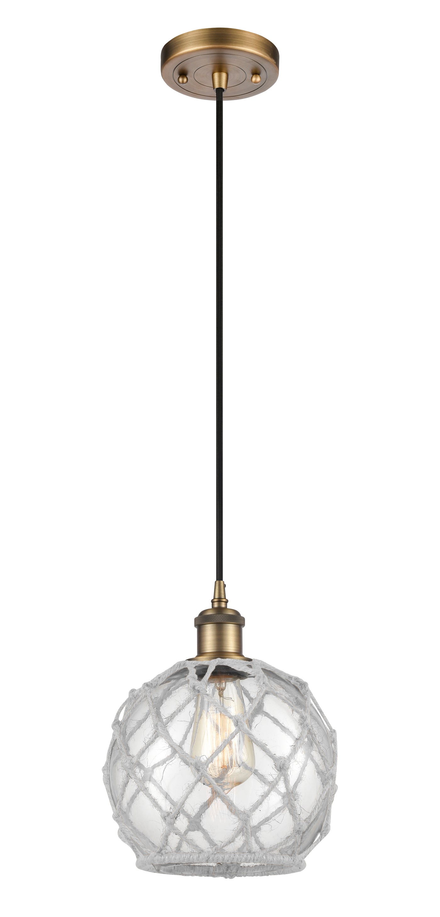 Ballston Mini Pendant Antique Brass 8 Inch