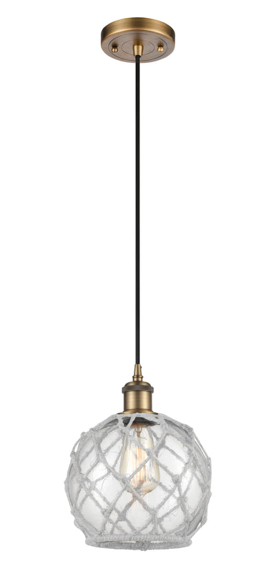 Ballston Mini Pendant Antique Brass 8 Inch