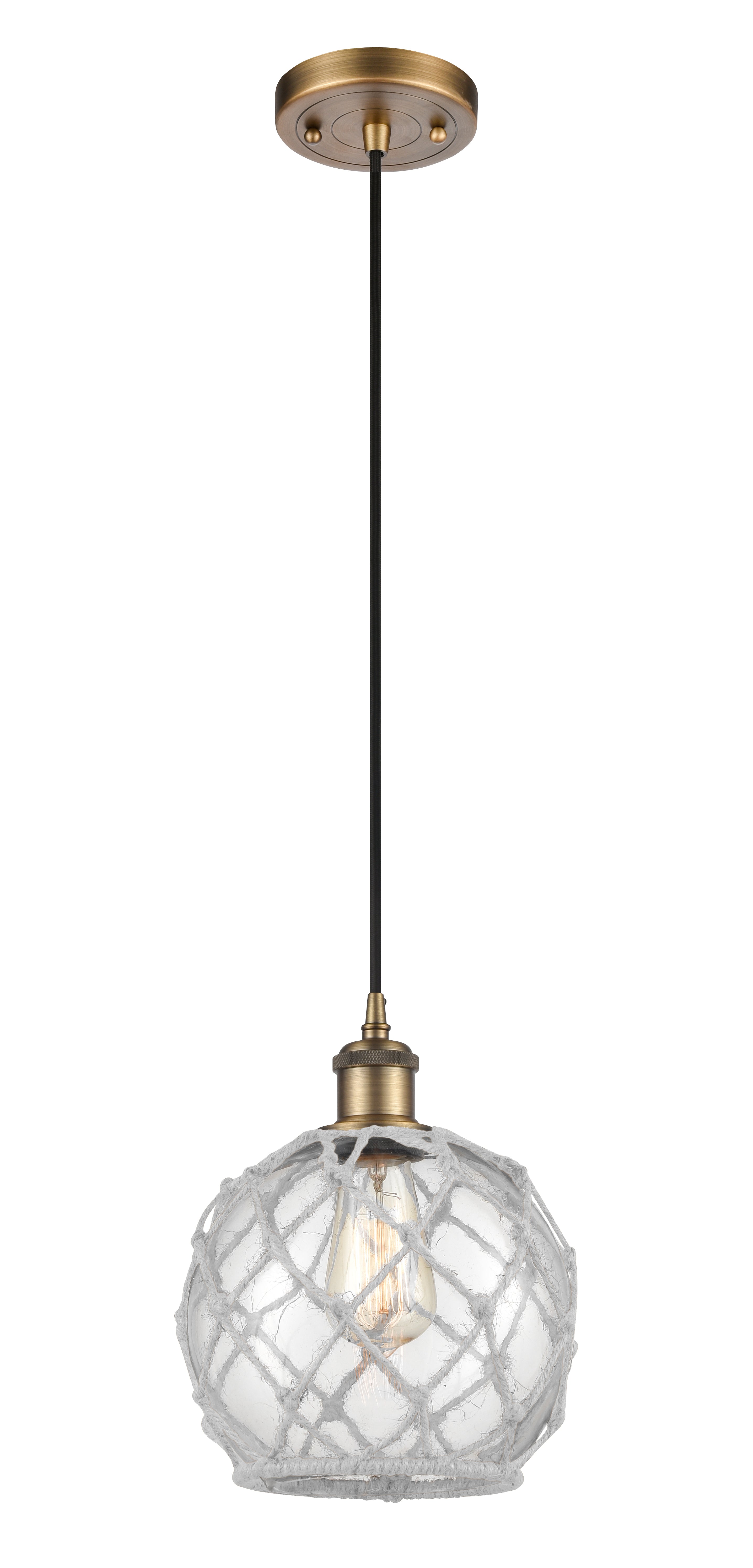 Ballston Mini Pendant Cast Brass 8 Inch