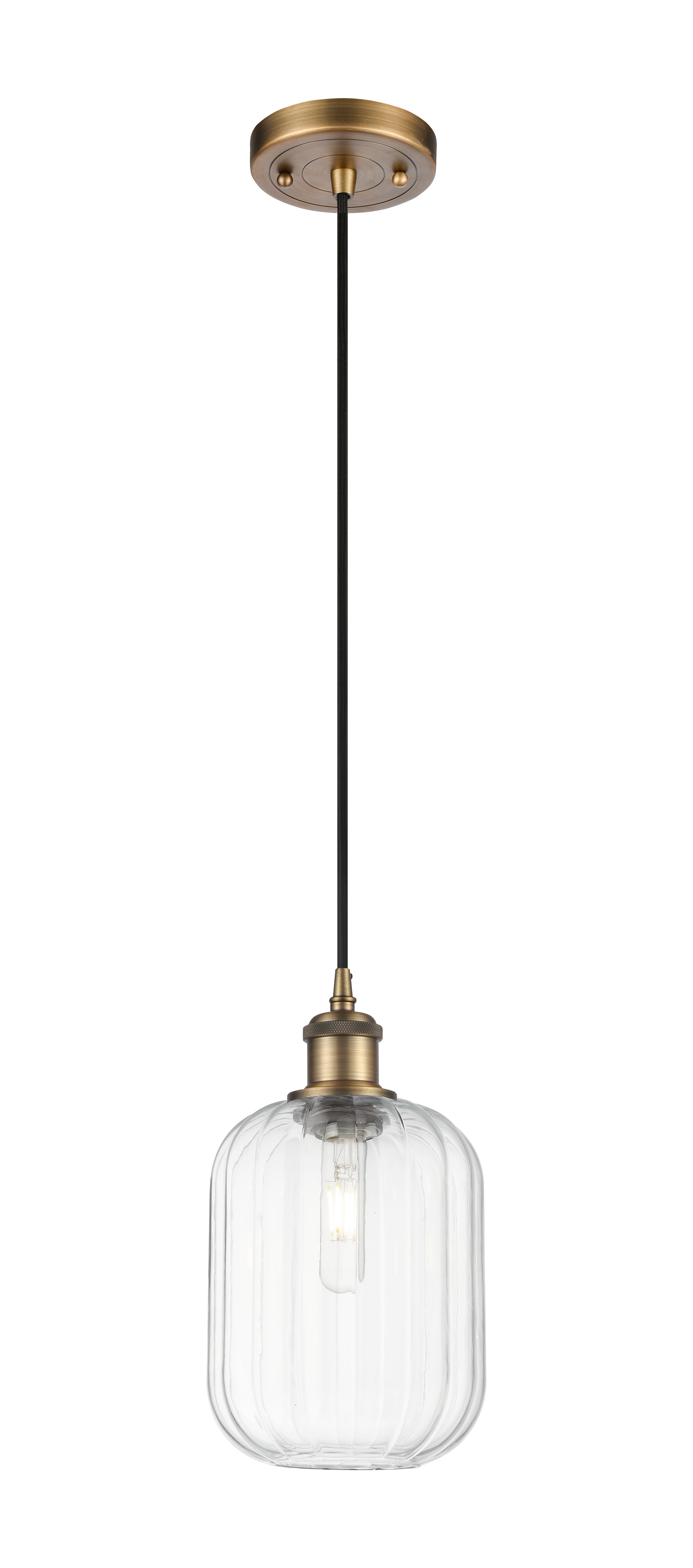 Ballston Mini Pendant Antique Brass Finish