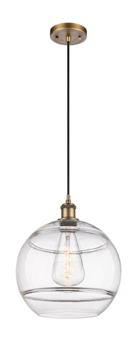 Ballston Mini Pendant Antique Brass Glass