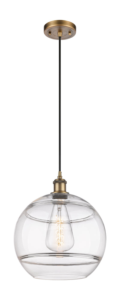 Ballston Mini Pendant Antique Brass Glass