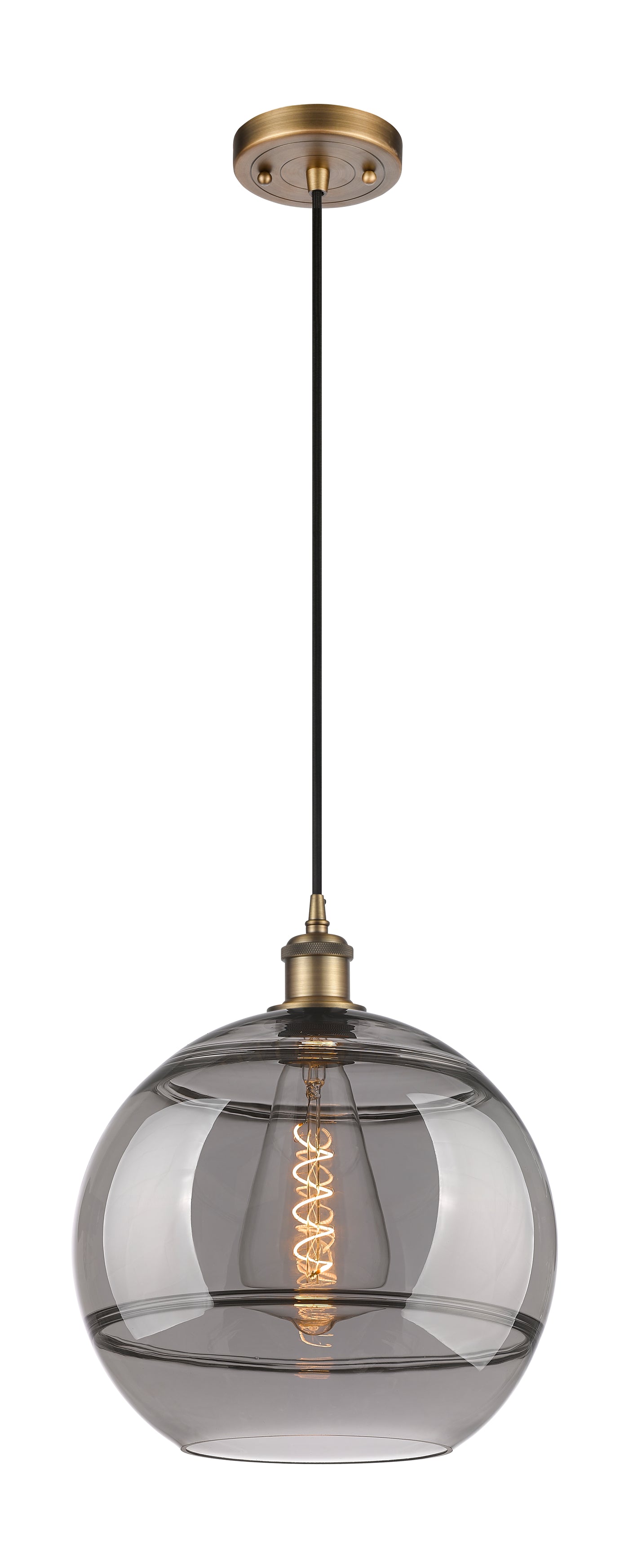 Ballston Mini Pendant Antique Brass Glass