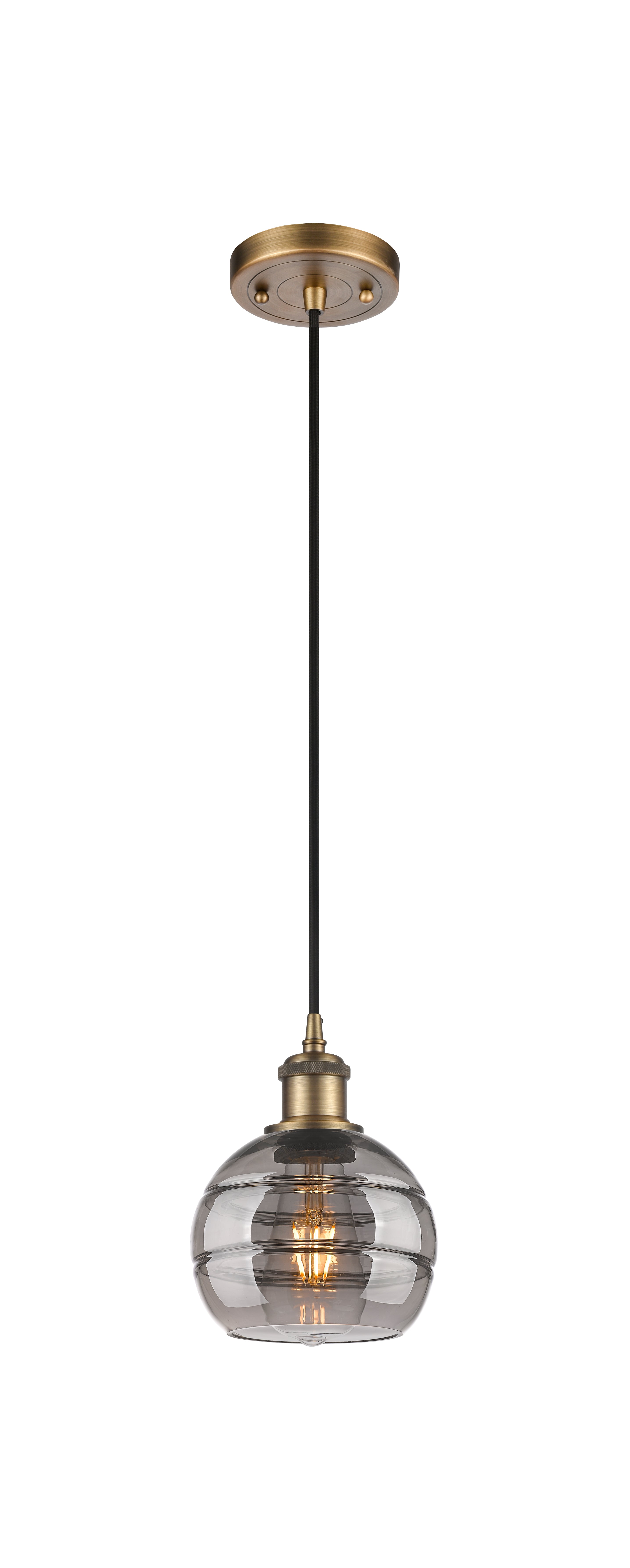 Ballston Mini Pendant Antique Brass Finish