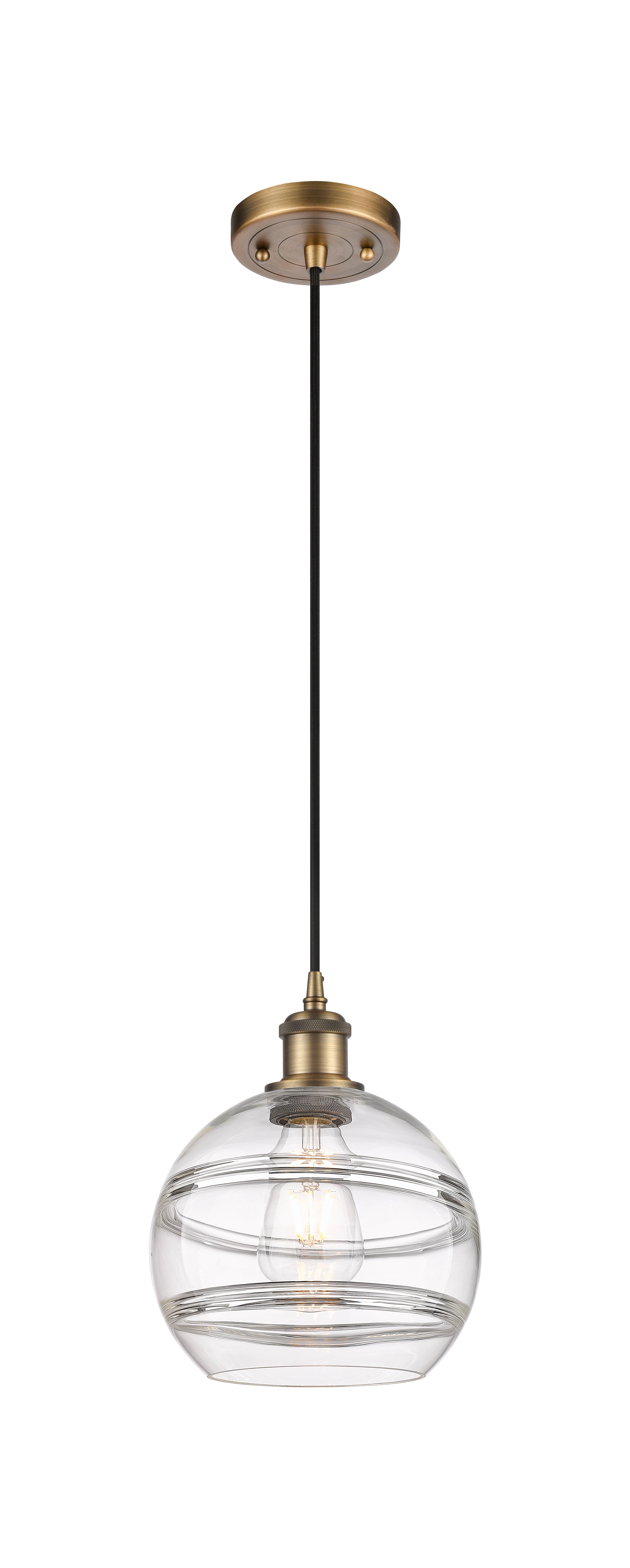 Ballston Mini Pendant Antique Brass Finish