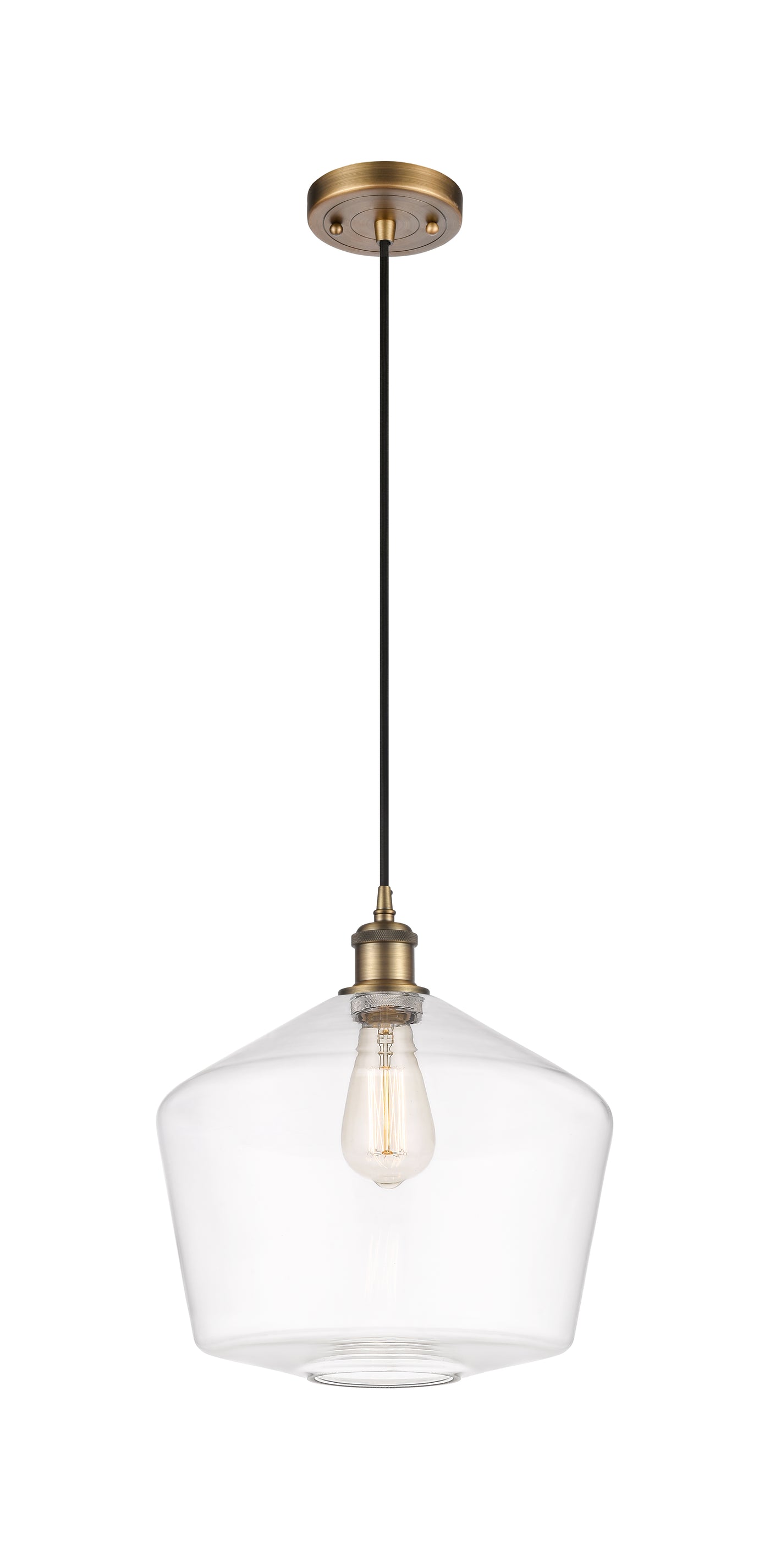 Ballston Mini Pendant Antique Brass 12 Inch