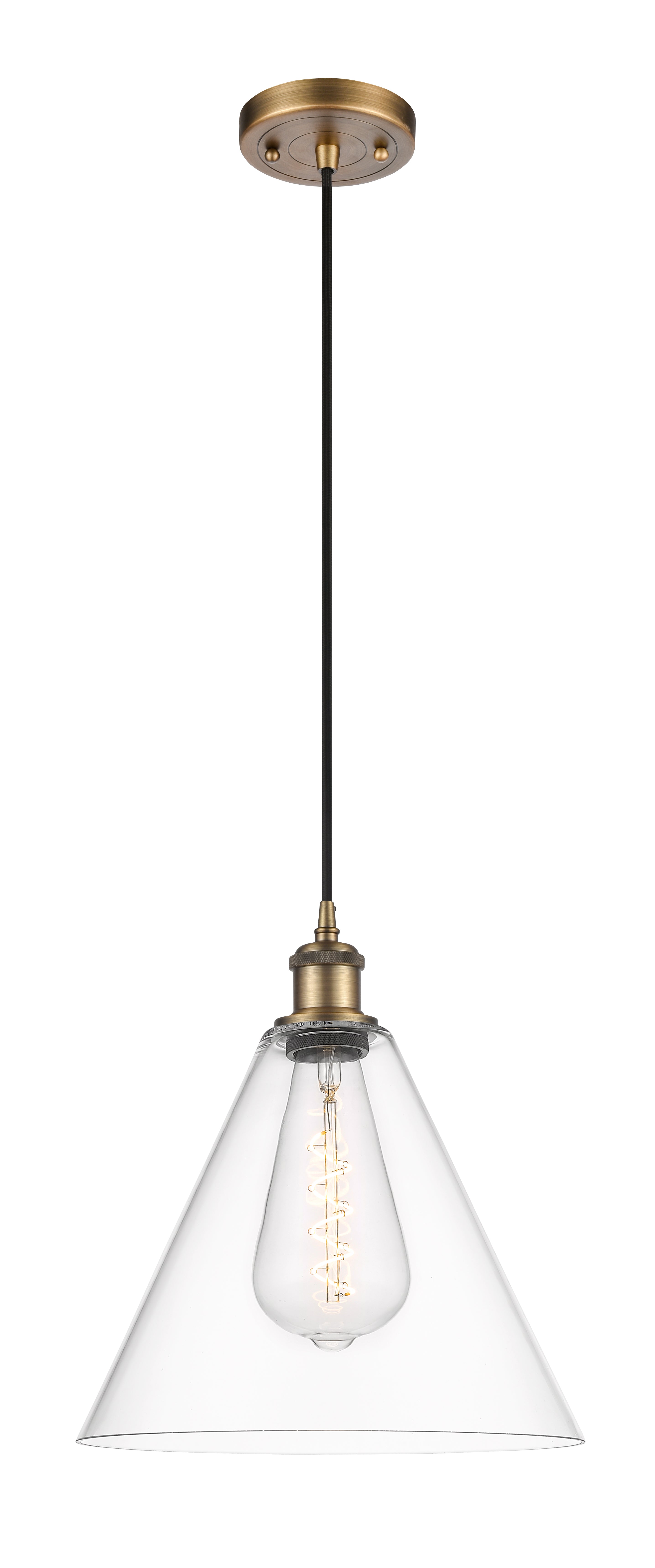 Ballston Mini Pendant Antique Brass Finish