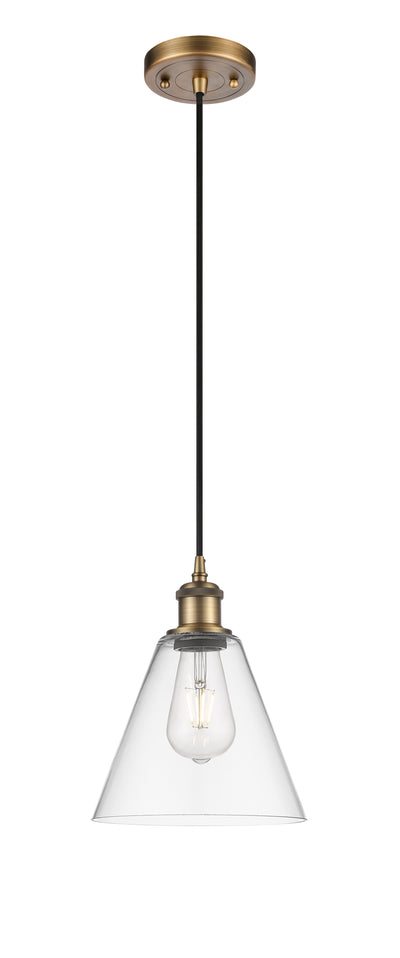 Ballston Mini Pendant 8 Inch Antique Brass