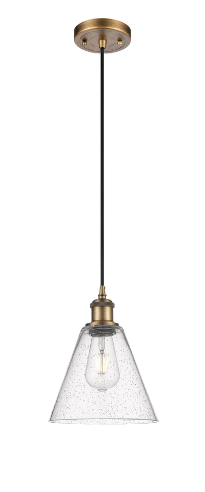Ballston Mini Pendant Antique Brass Glass