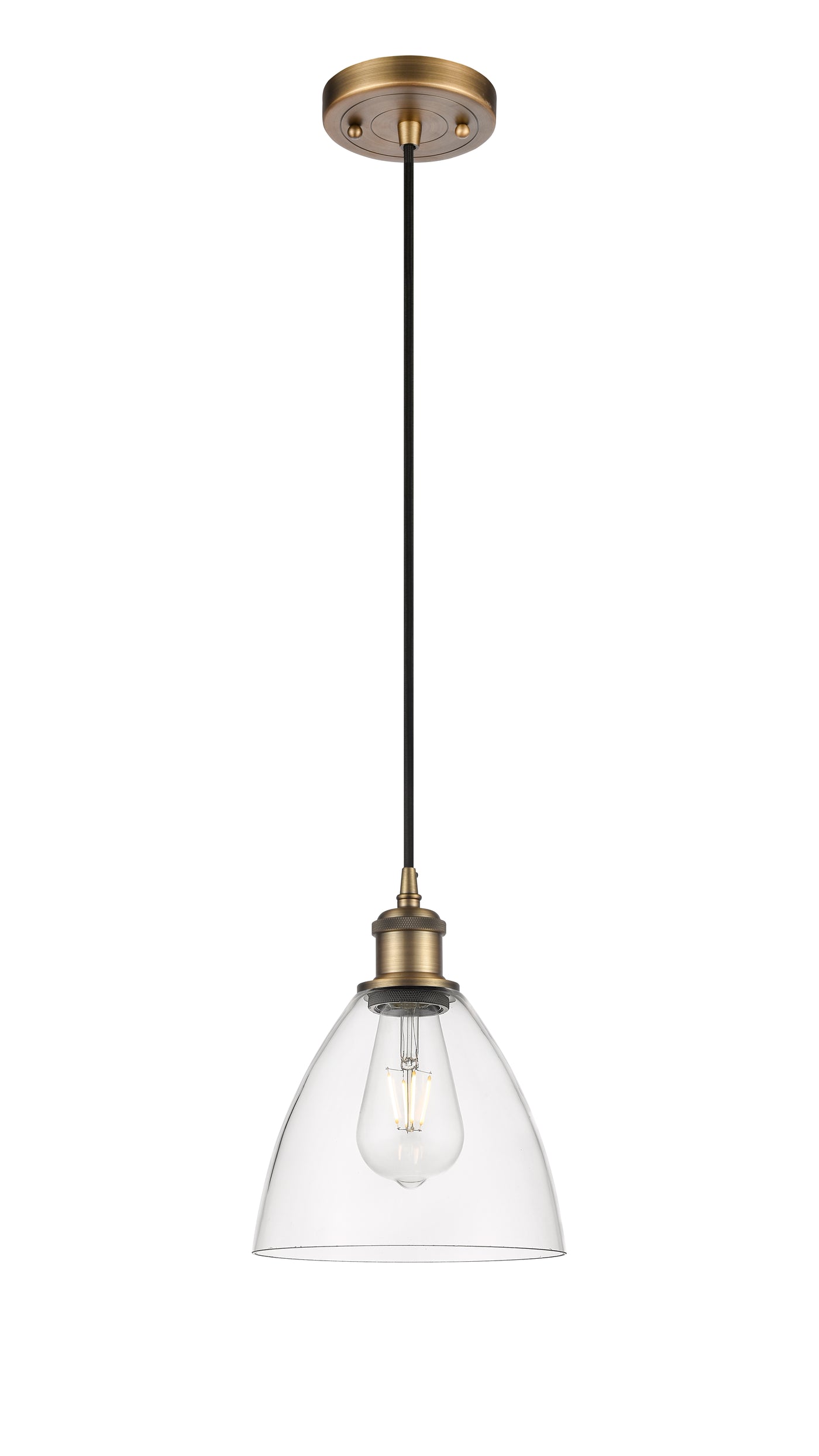Ballston Mini Pendant Antique Brass Finish