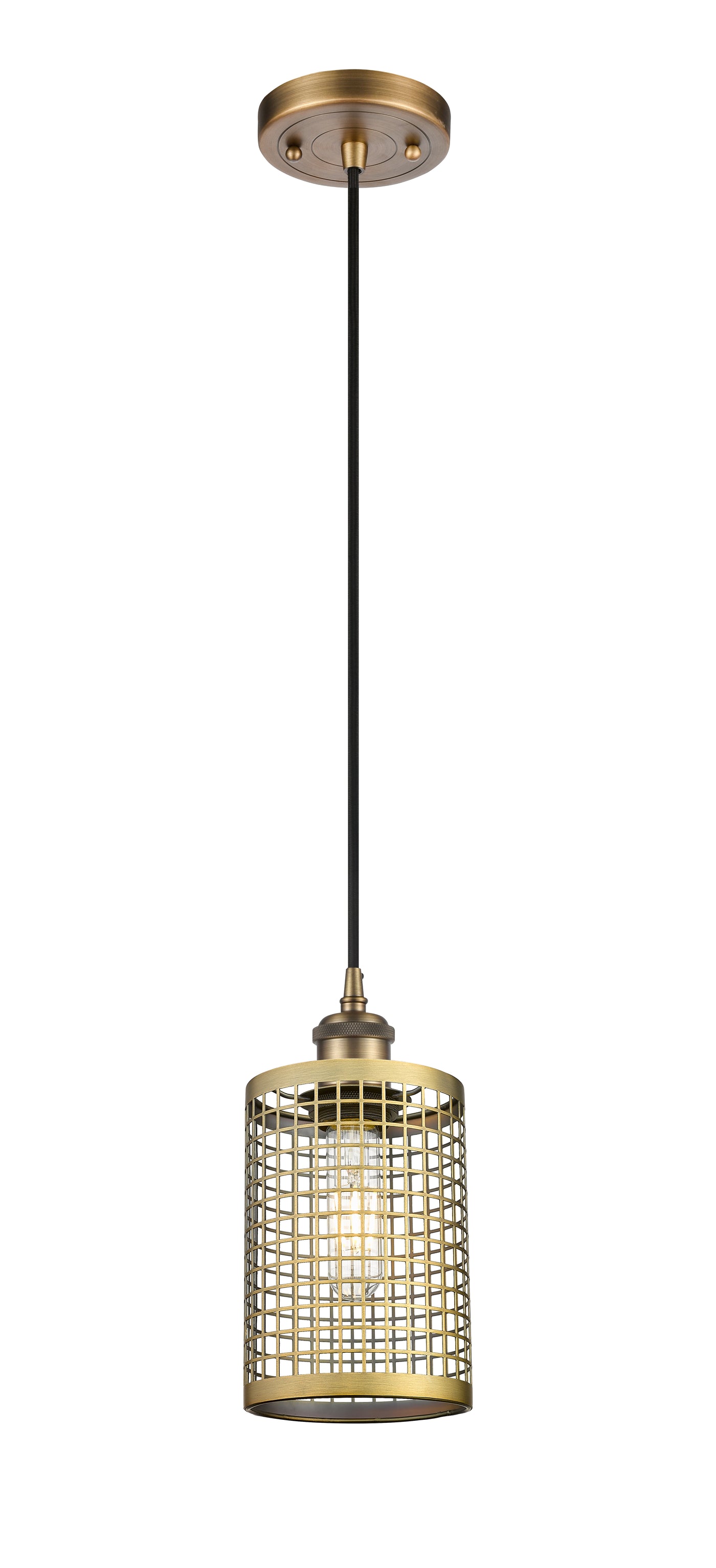 Ballston Mini Pendant Antique Brass Finish
