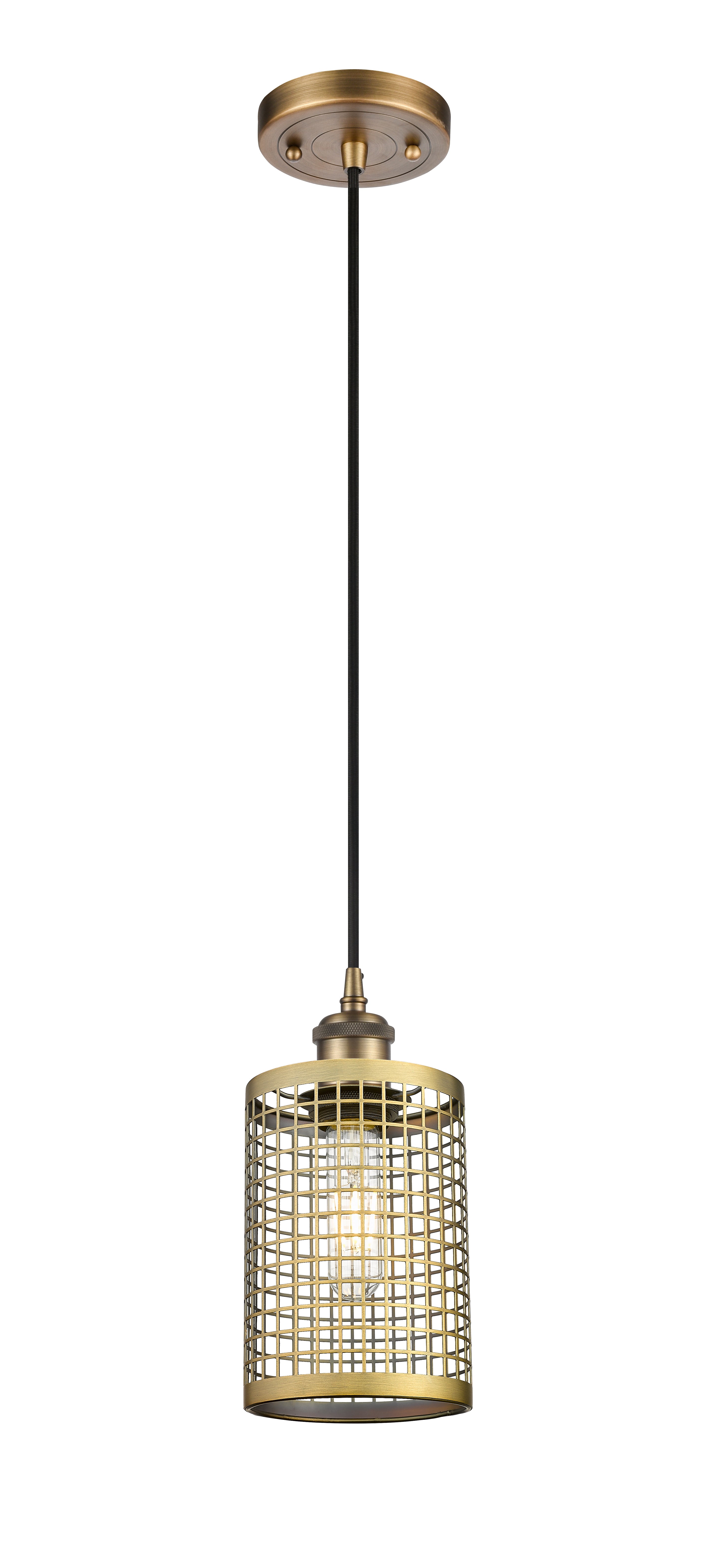 Ballston Mini Pendant Antique Brass Finish