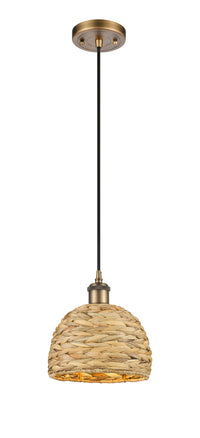 Ballston Mini Pendant Antique Brass Woven