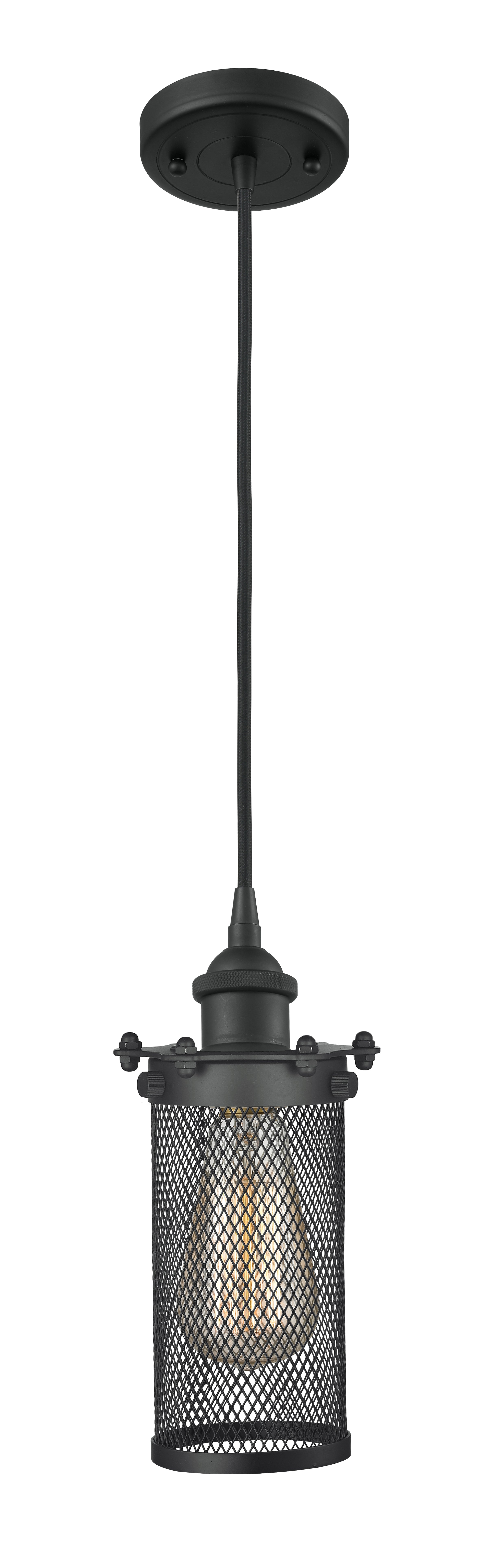 Austere Mini Pendant Black Antique Brass
