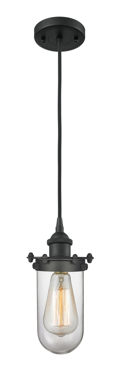 Austere Mini Pendant Black Antique Brass