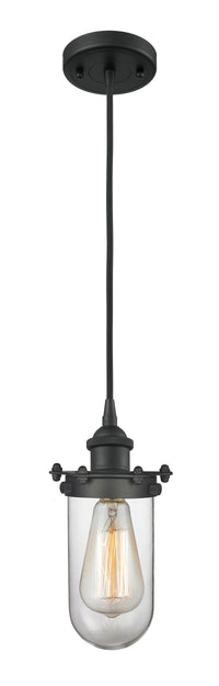 Austere Mini Pendant Black Antique Brass