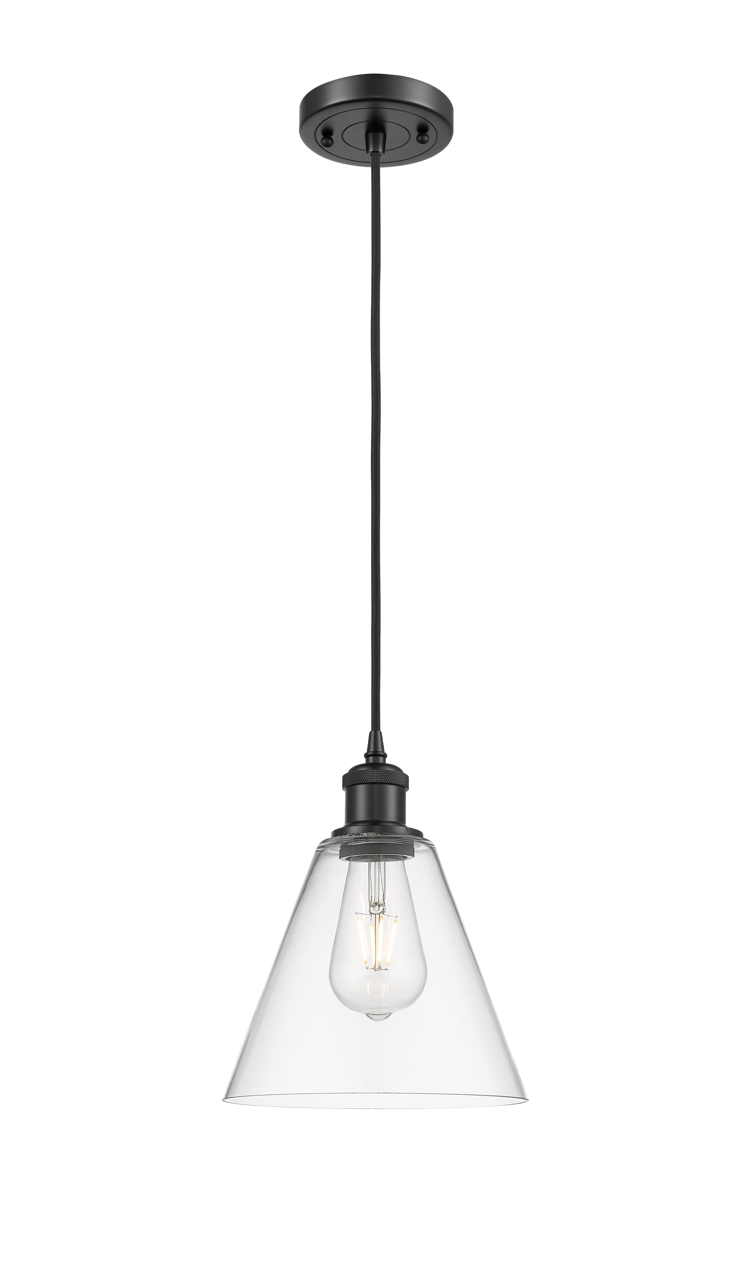 Ballston Mini Pendant 8 Inch Antique Brass