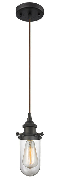 Austere Mini Pendant Black Antique Brass