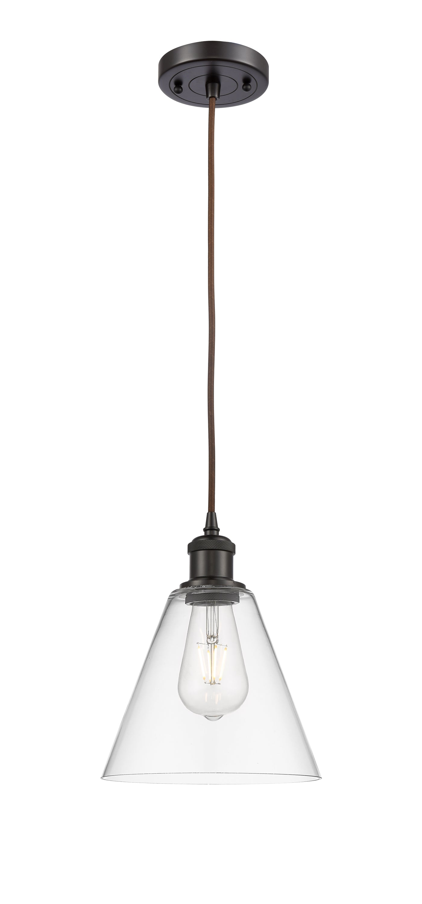Ballston Mini Pendant Antique Brass Glass