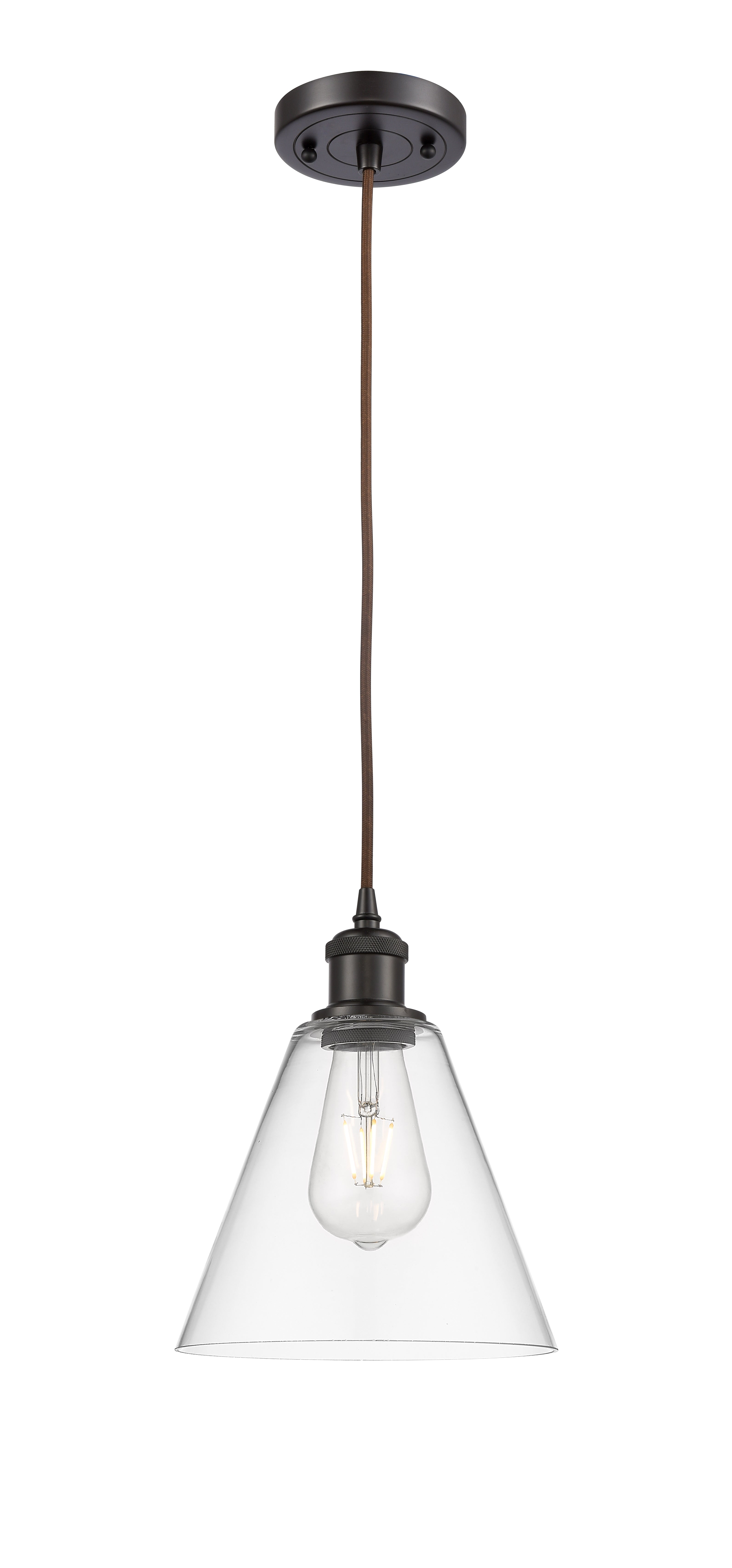 Ballston Mini Pendant 8 Inch Antique Brass