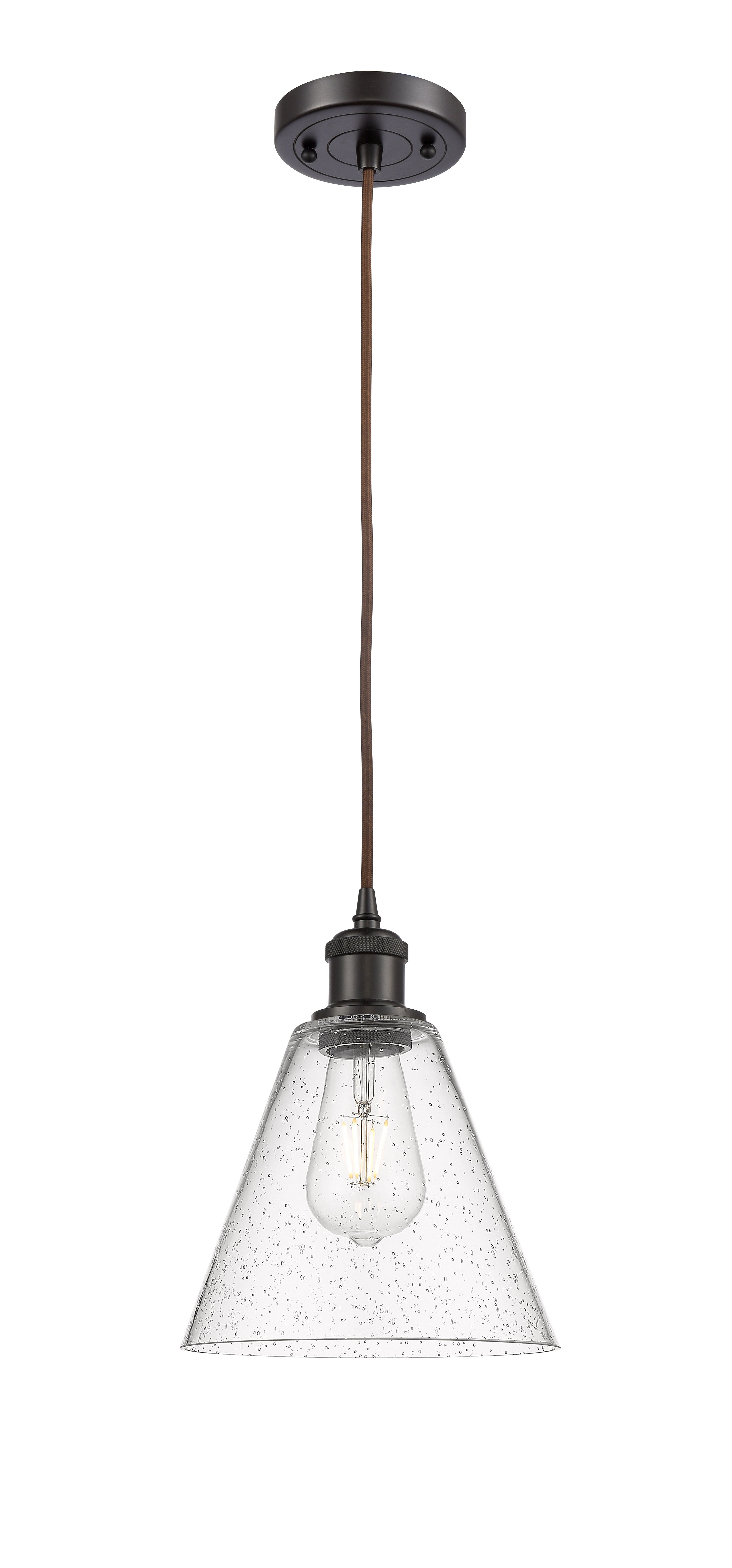 Ballston Mini Pendant Antique Brass Glass