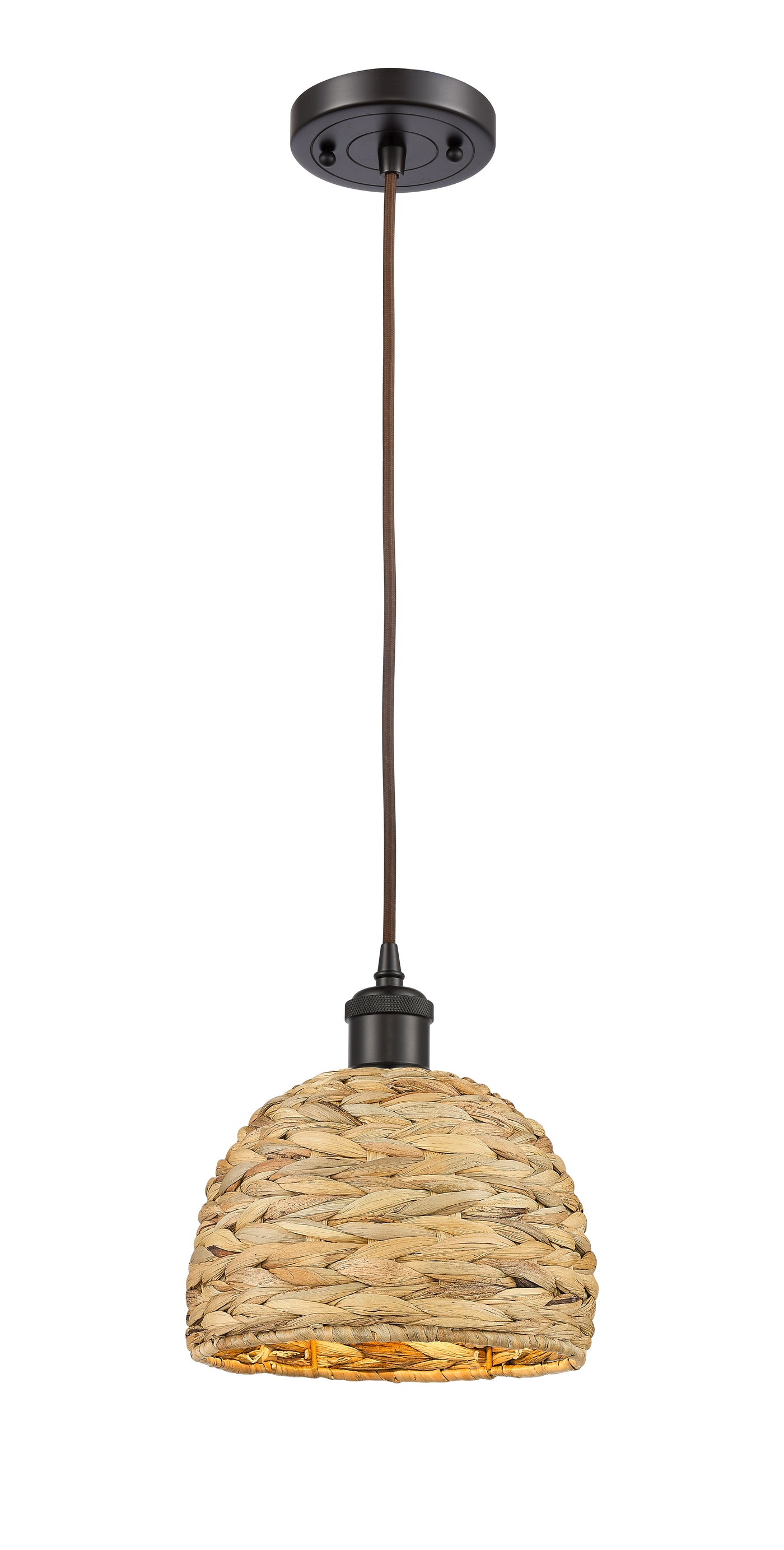 Ballston Mini Pendant Antique Brass Woven