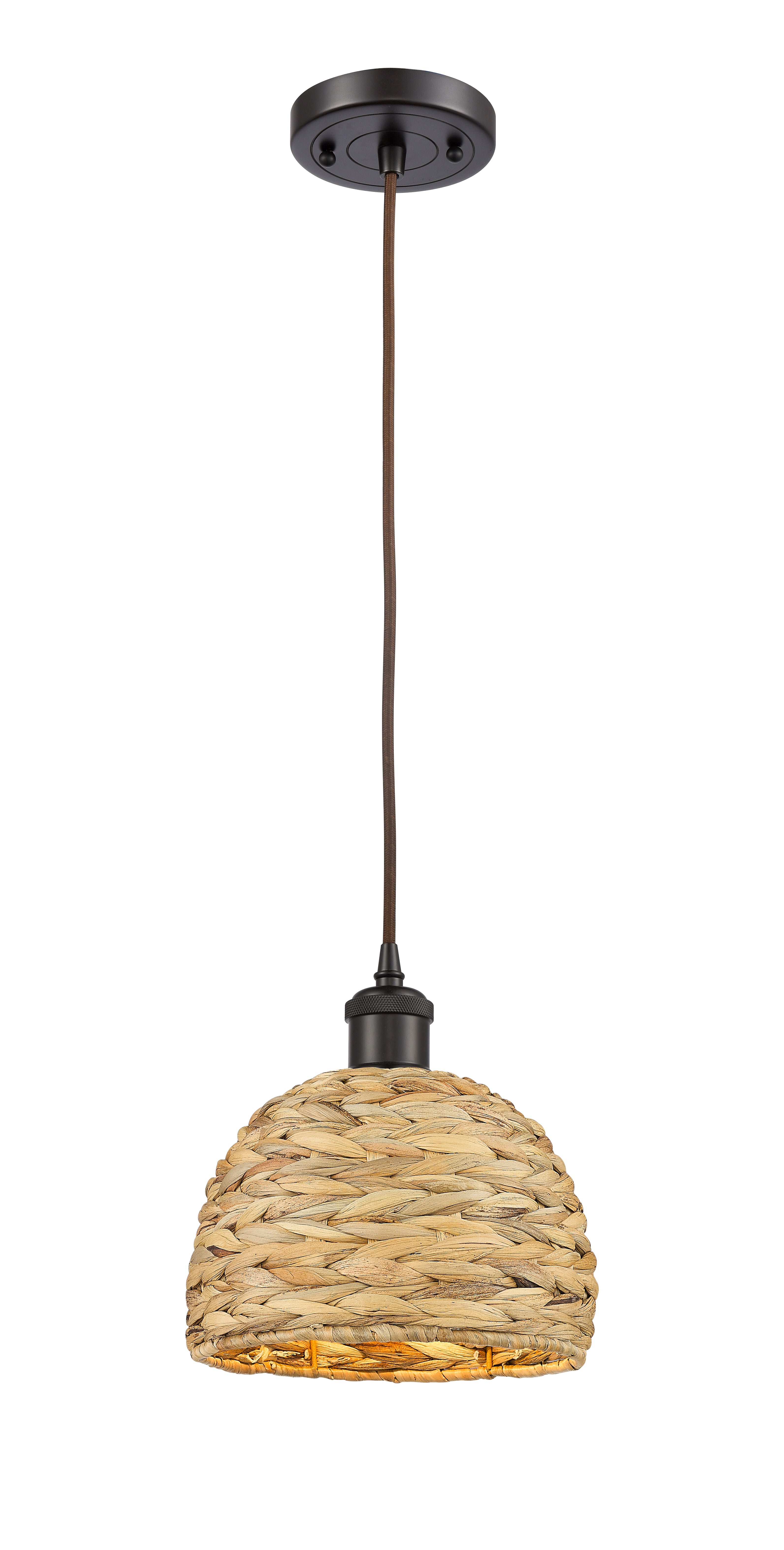 Ballston Mini Pendant Antique Brass Woven