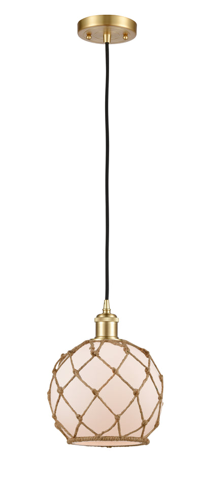 Ballston Mini Pendant Antique Brass 8 Inch