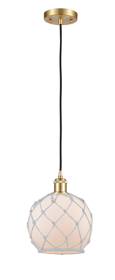 Ballston Mini Pendant Antique Brass 8 Inch