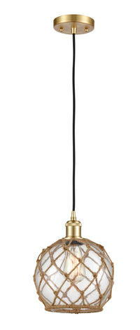Ballston Mini Pendant Antique Brass 8 Inch