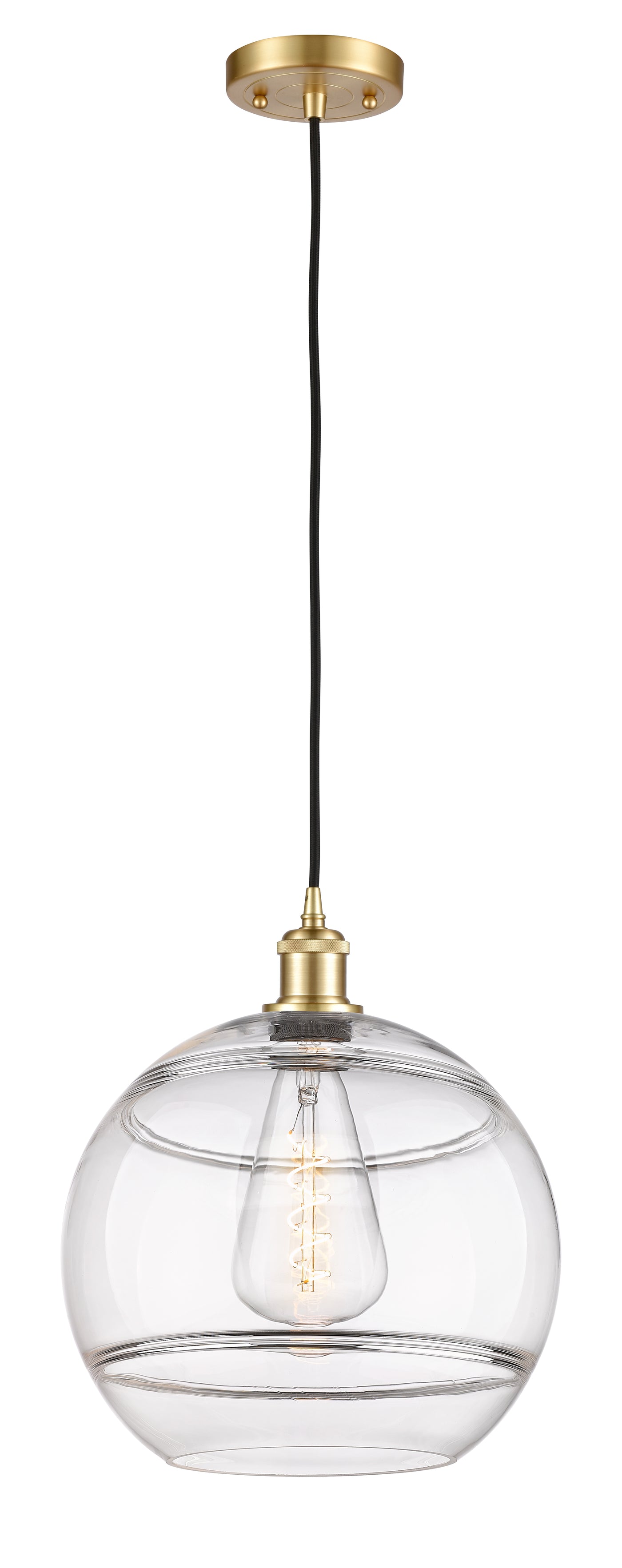Ballston Mini Pendant Antique Brass Glass