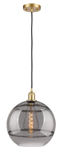 Ballston Mini Pendant Antique Brass Glass