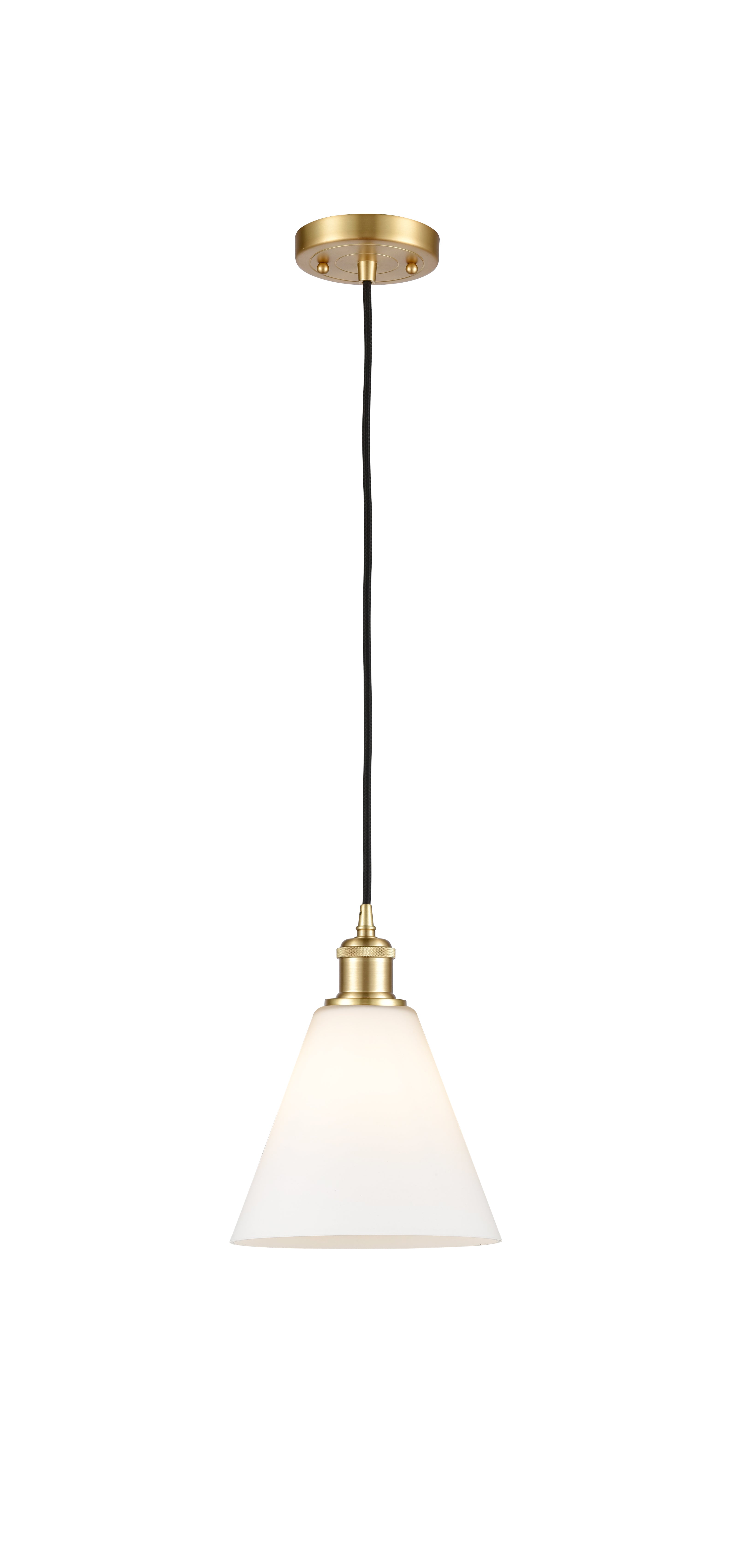 Ballston Mini Pendant 8 Inch Antique Brass