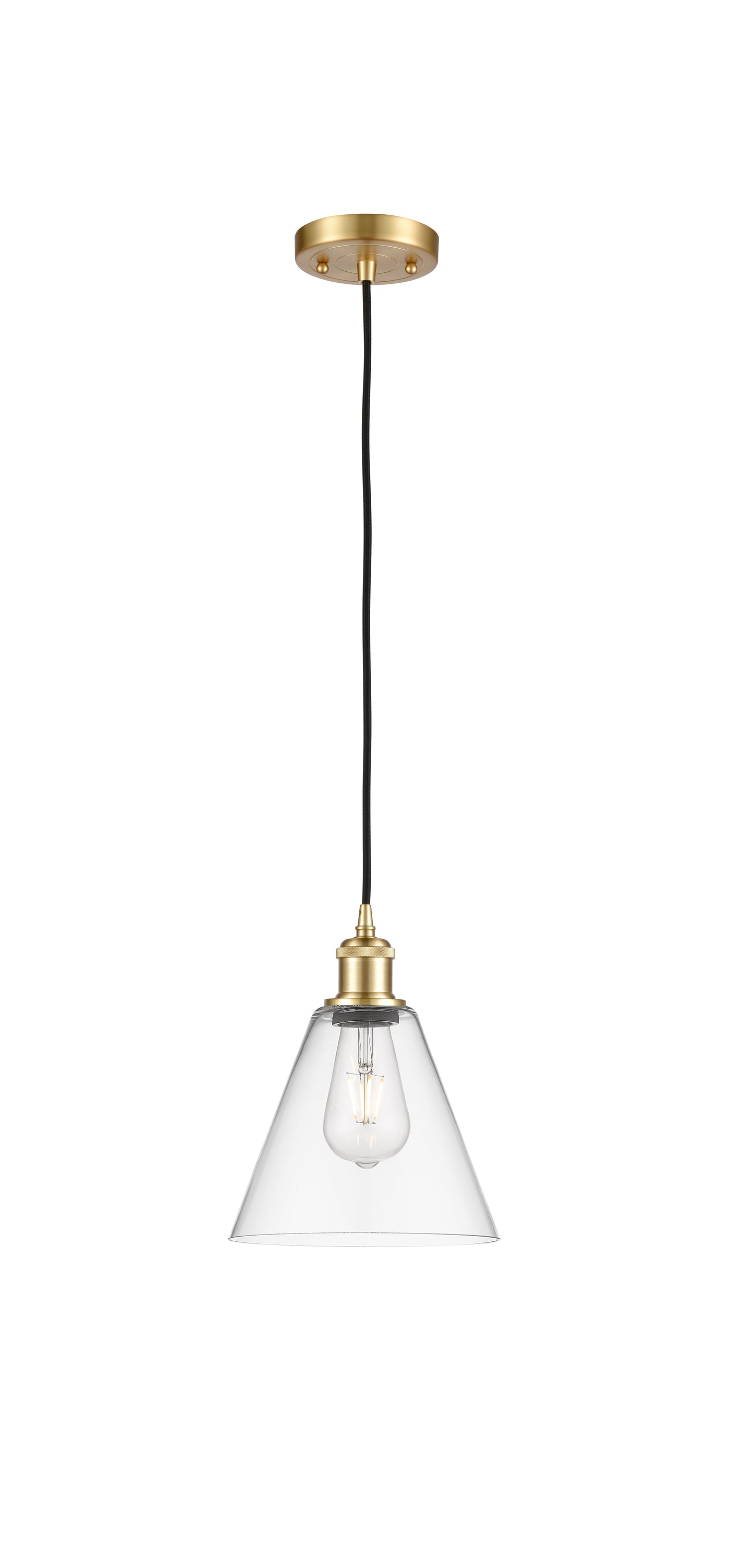 Ballston Mini Pendant Antique Brass Glass