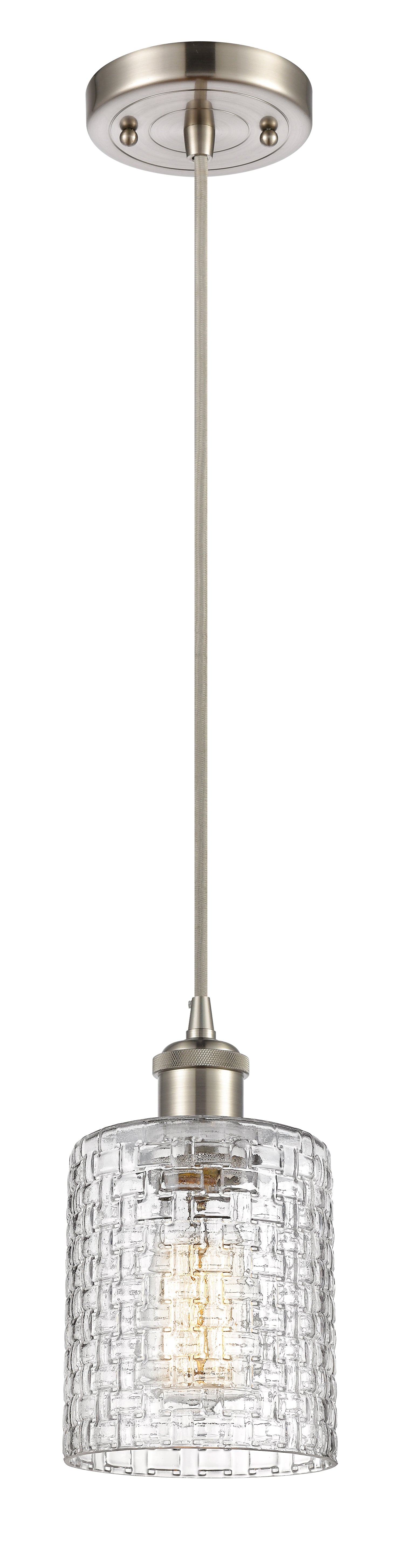Ballston Mini Pendant 5 Inch Antique Brass