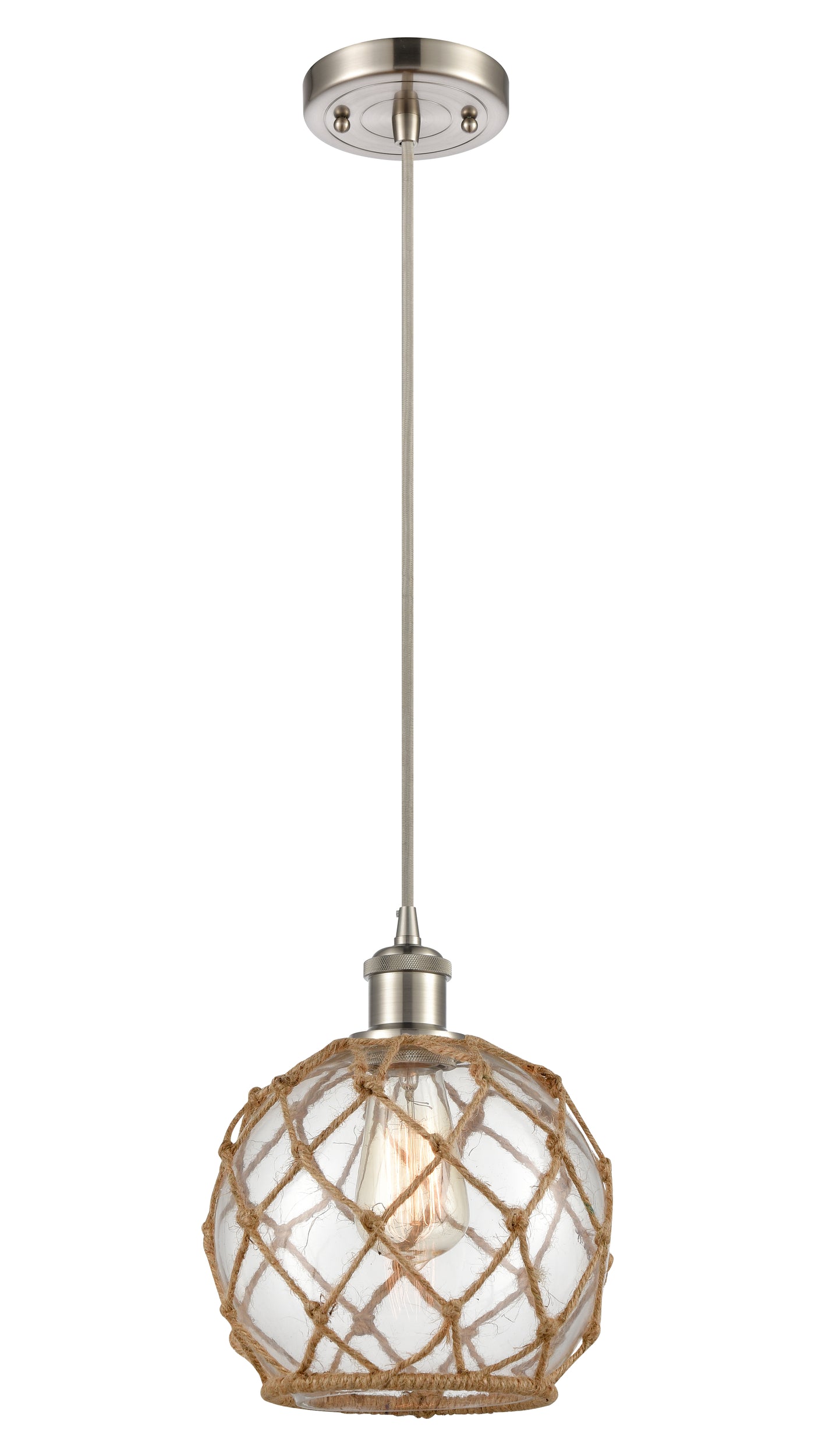 Ballston Mini Pendant Antique Brass 8 Inch