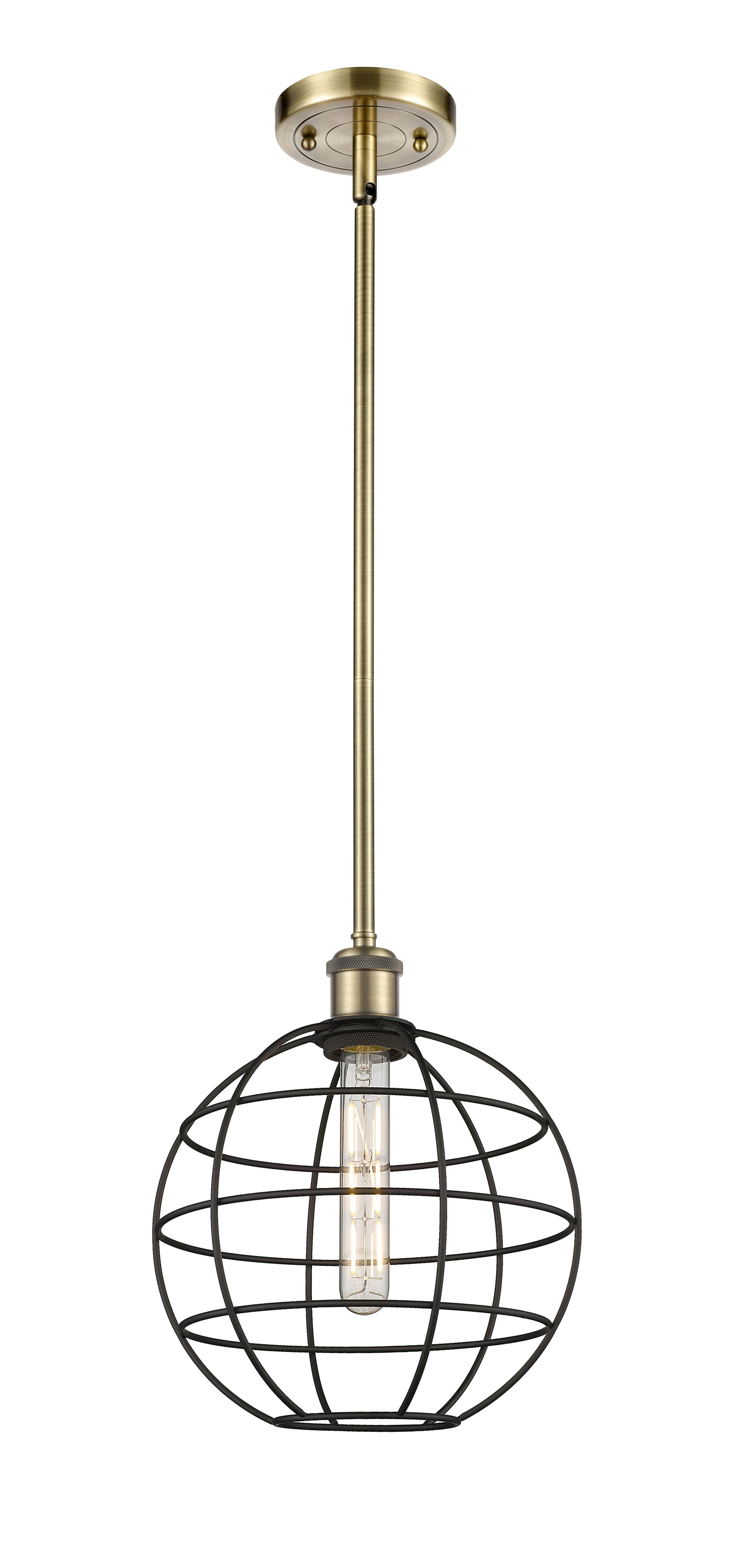 Ballston Mini Pendant Antique Brass 10 Inch