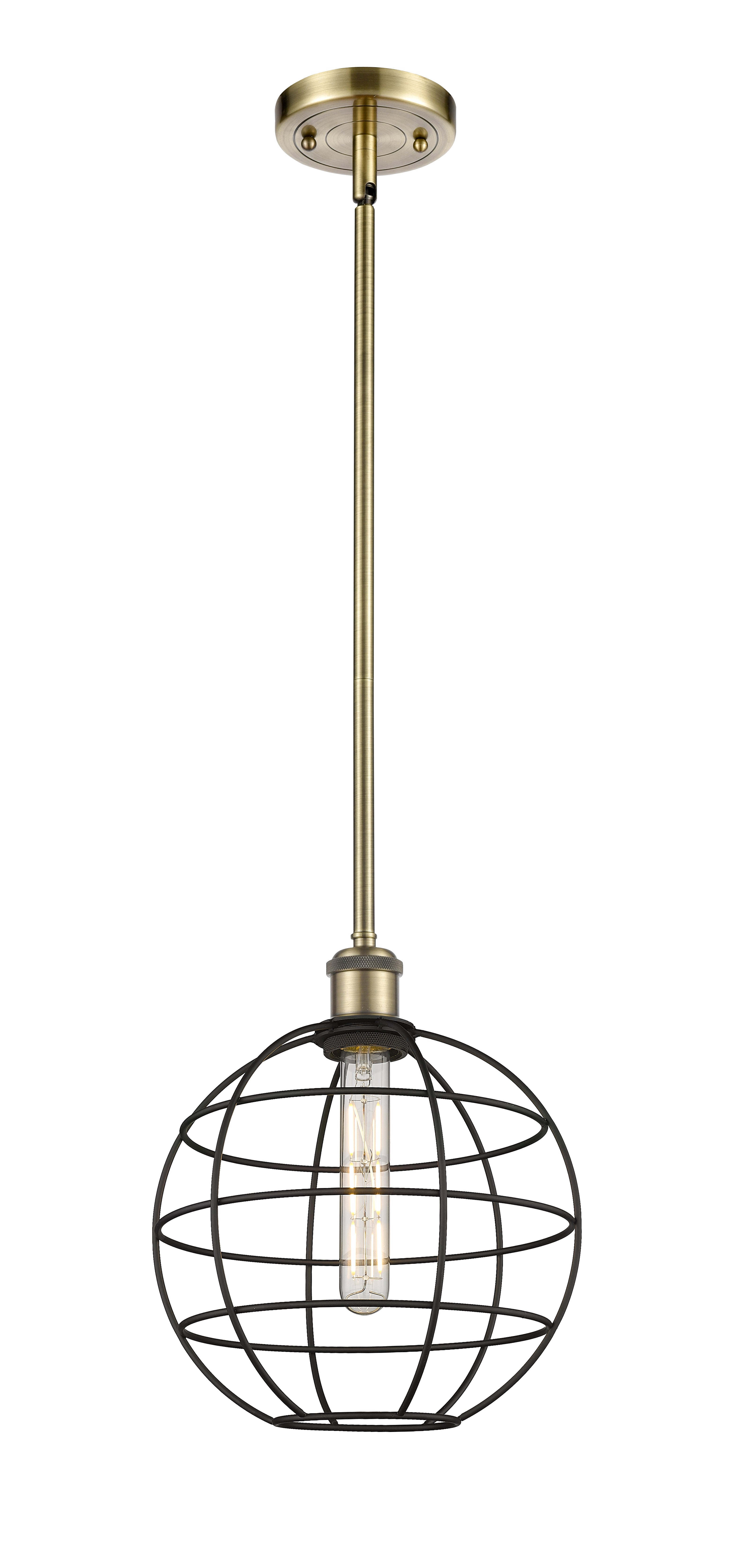 Ballston Mini Pendant Antique Brass 10 Inch