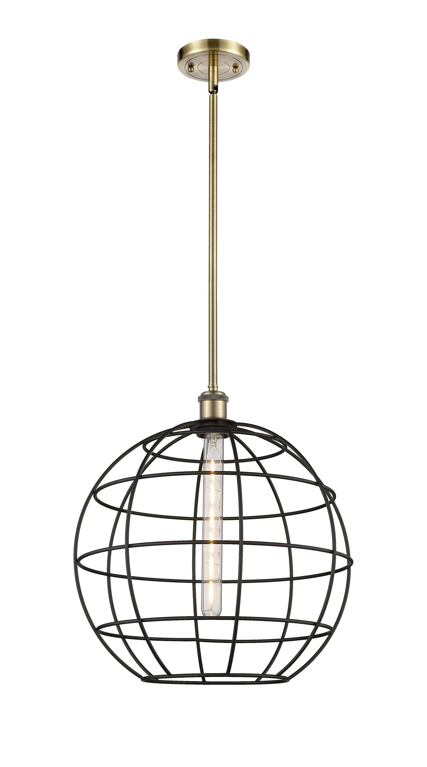 Ballston Mini Pendant Antique Brass Finish